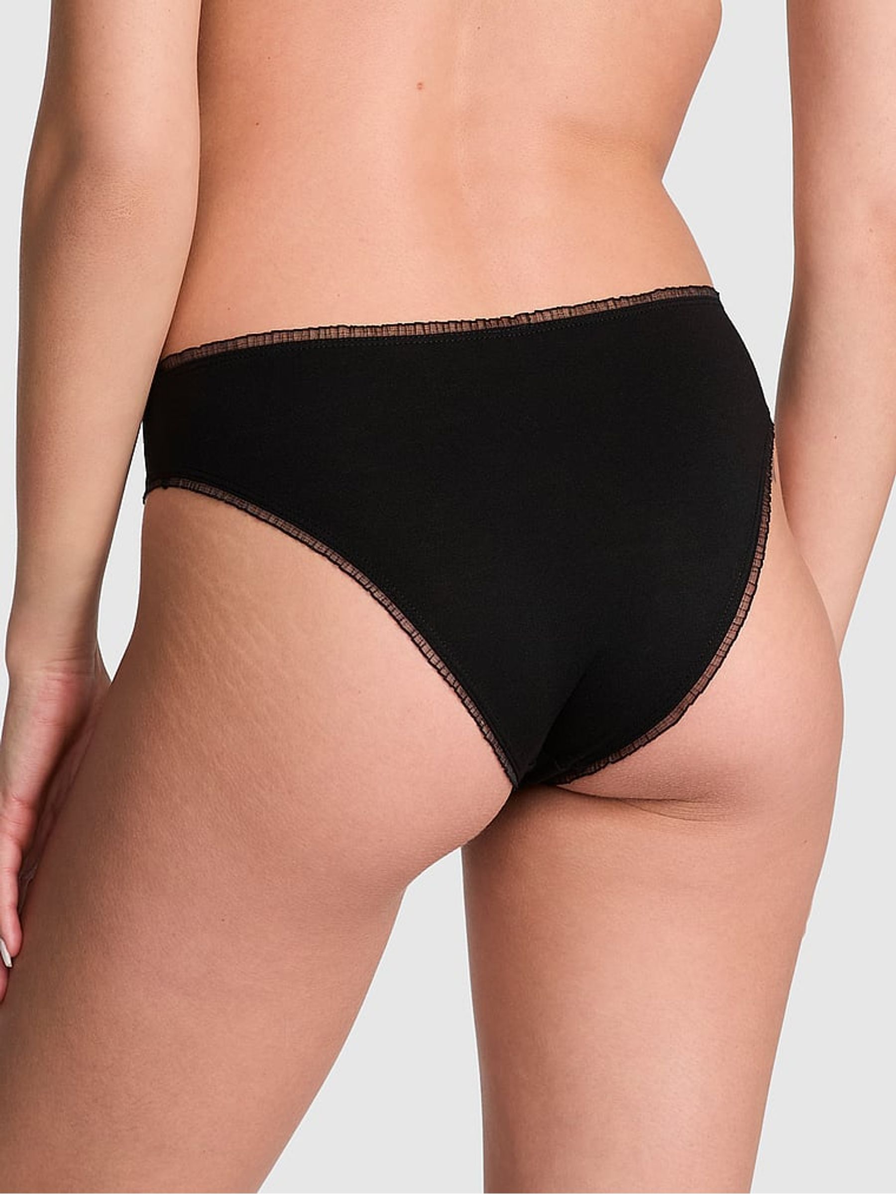 Black Cheeky Cotton Knickers - Image 2 of 3