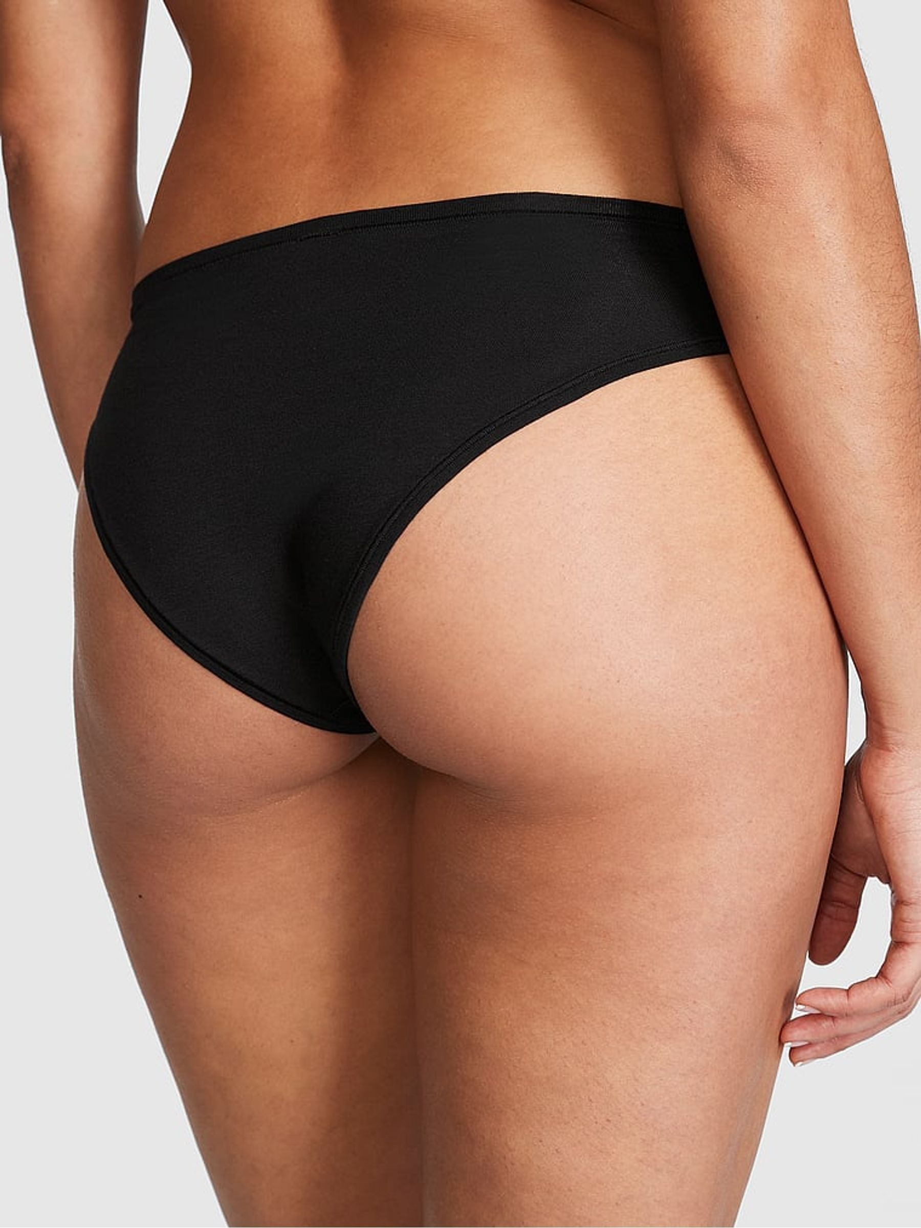 Pure Black Cheeky Cotton Knickers - Image 2 of 3