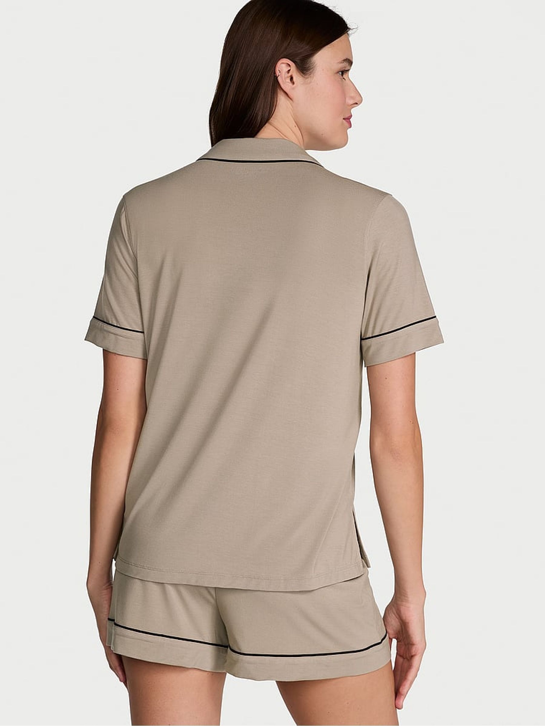 Turtle Dove Grey Modal Short Pyjama Set - Image 2 of 2