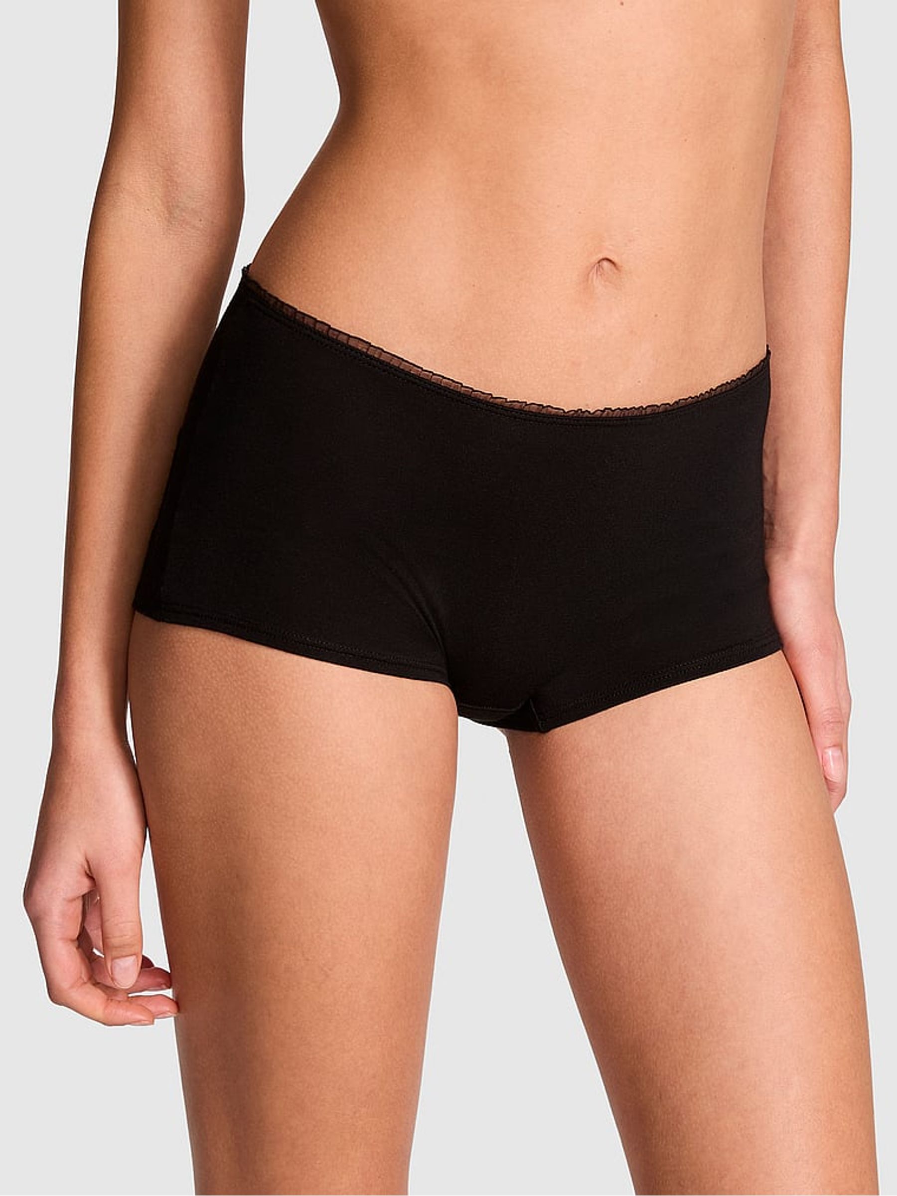 Black Short Cotton Knickers - Image 1 of 3