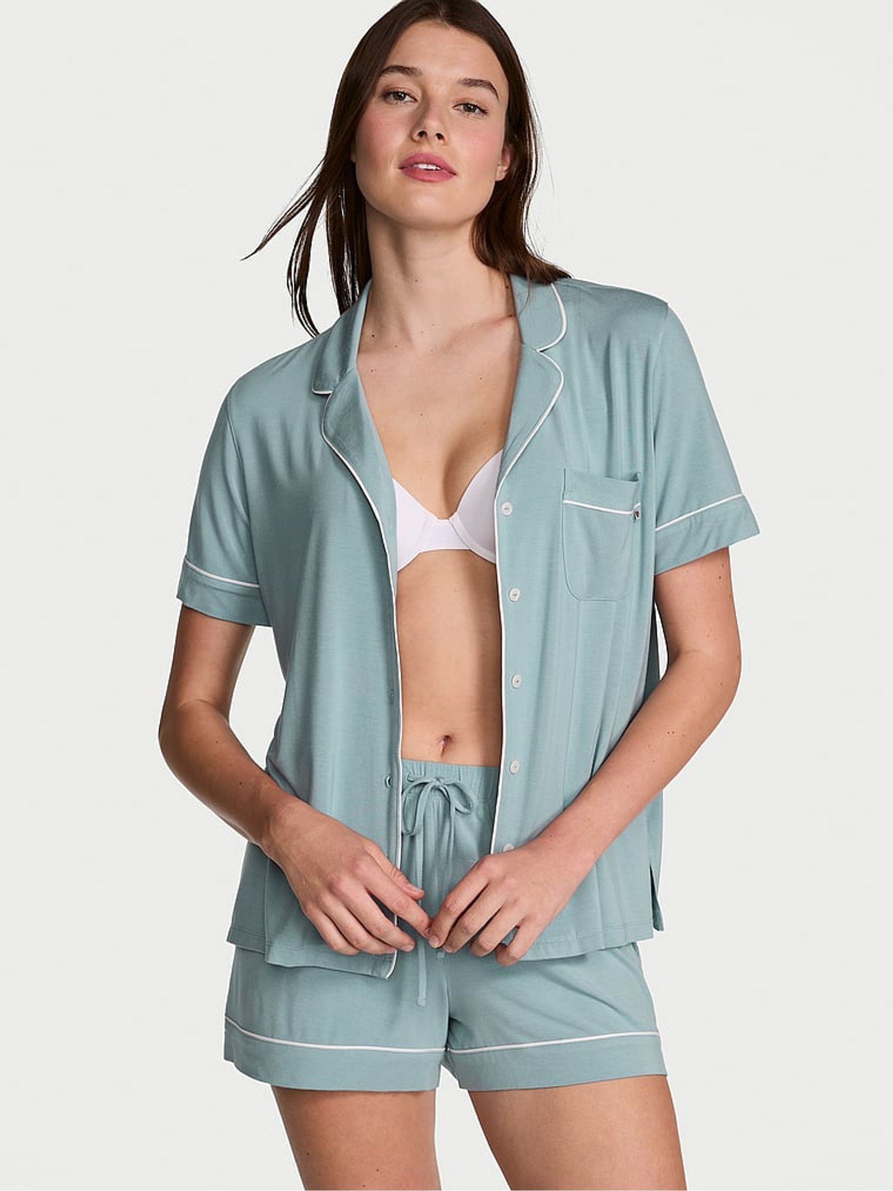 Jupiter Blue Modal Short Pyjama Set - Image 1 of 3