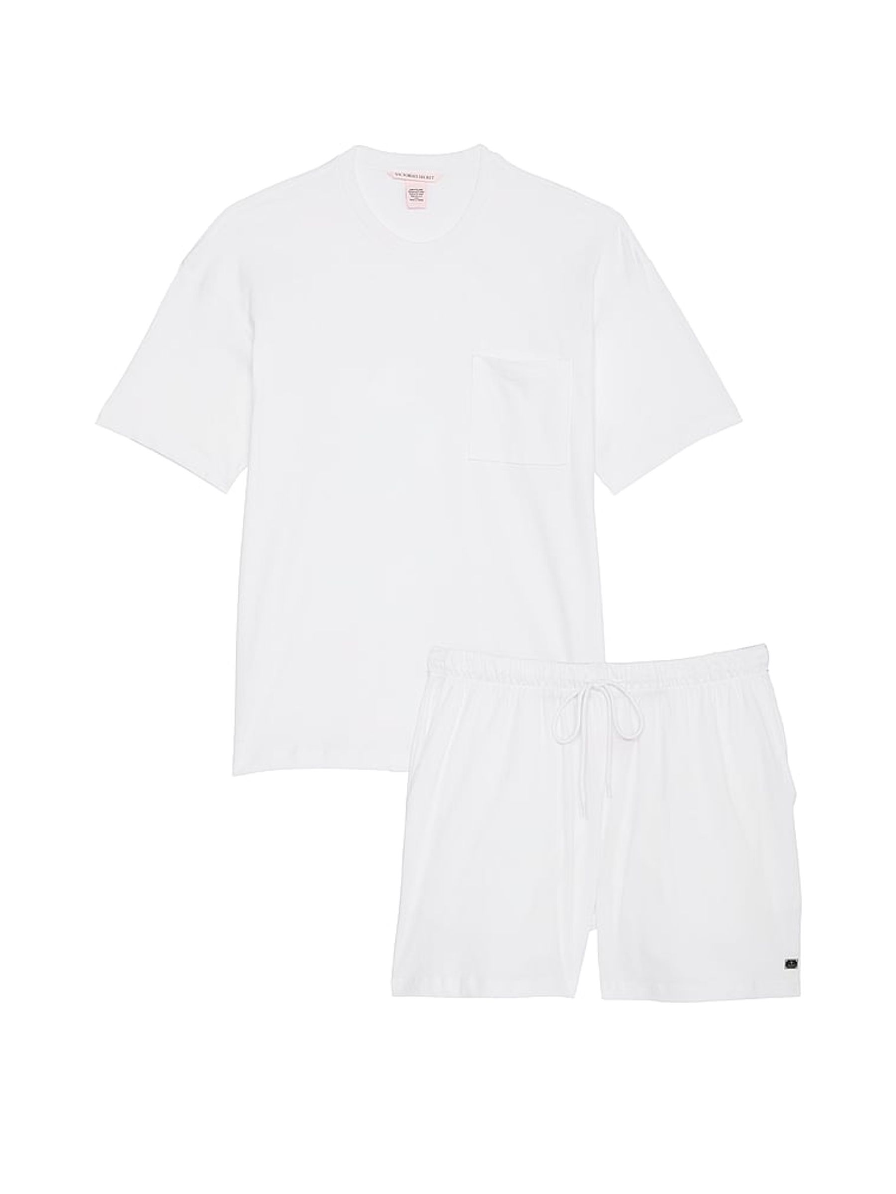 White Short Cotton Pyjama Set - Image 3 of 3