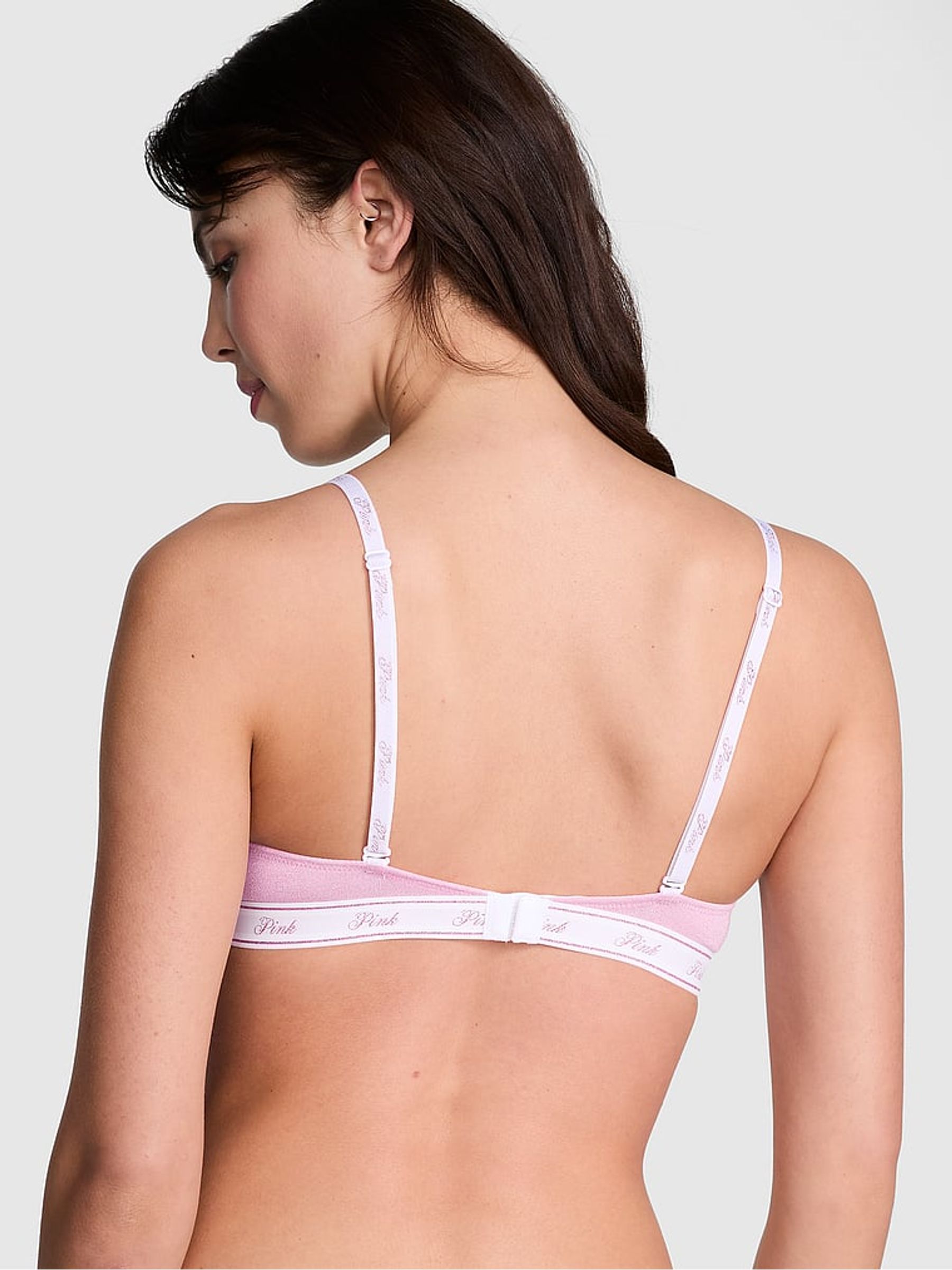 Petal Pink Shine T Shirt Cotton Logo Bra - Image 2 of 3