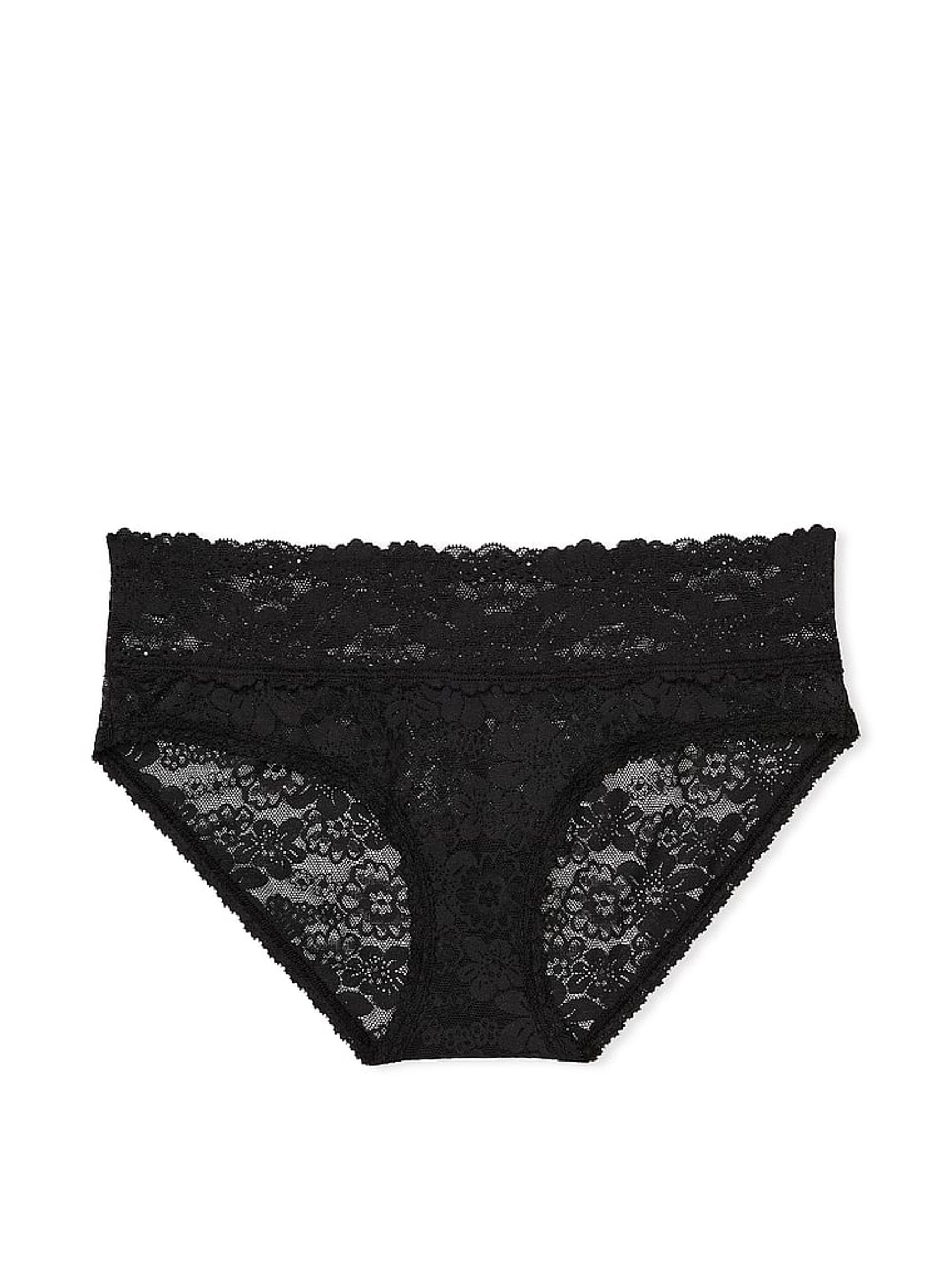 Pure Black Hipster Floral Lace Knickers - Image 3 of 3