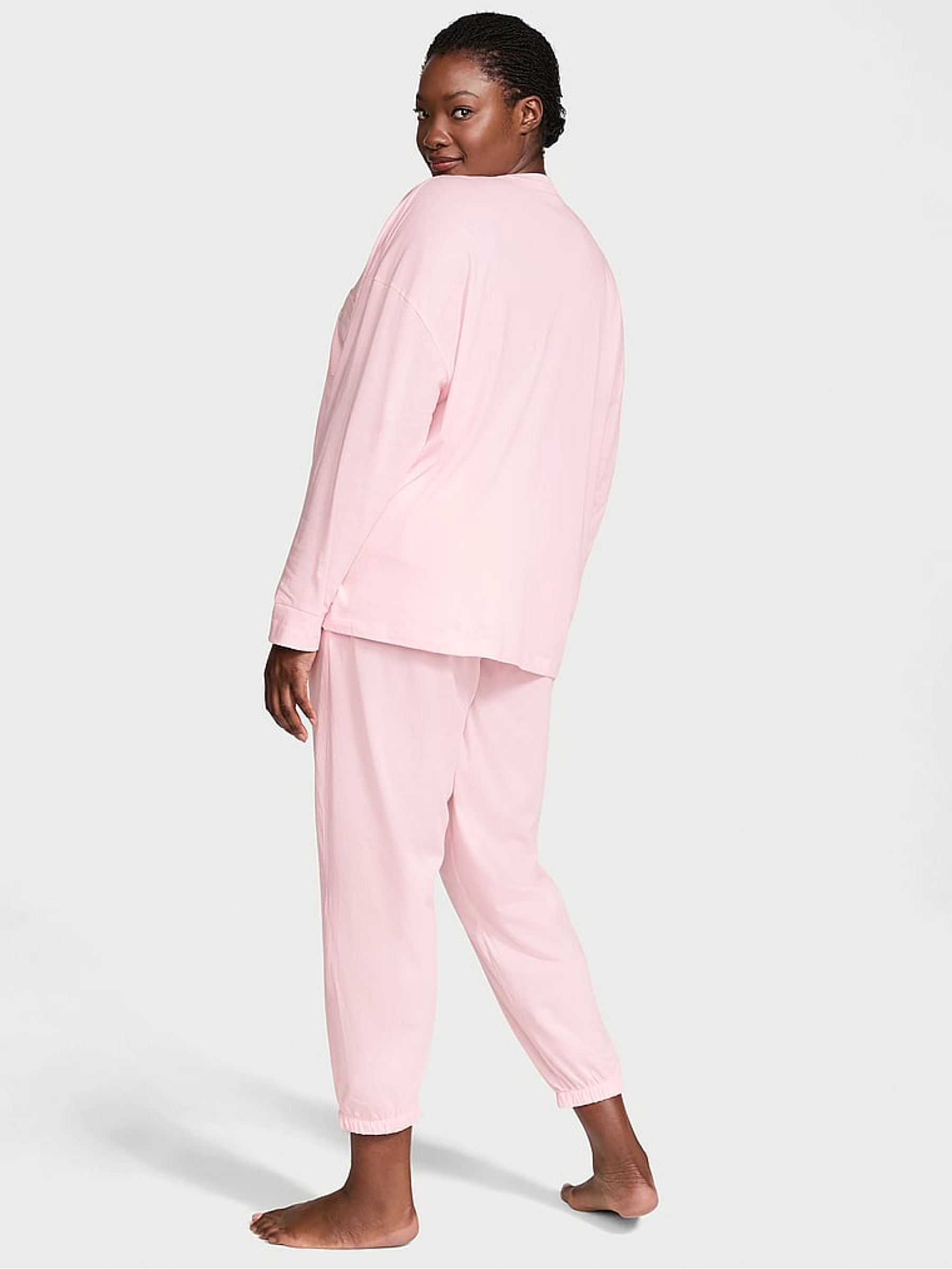 Angel Pink Trouser Cotton Pyjama Set - Image 2 of 3