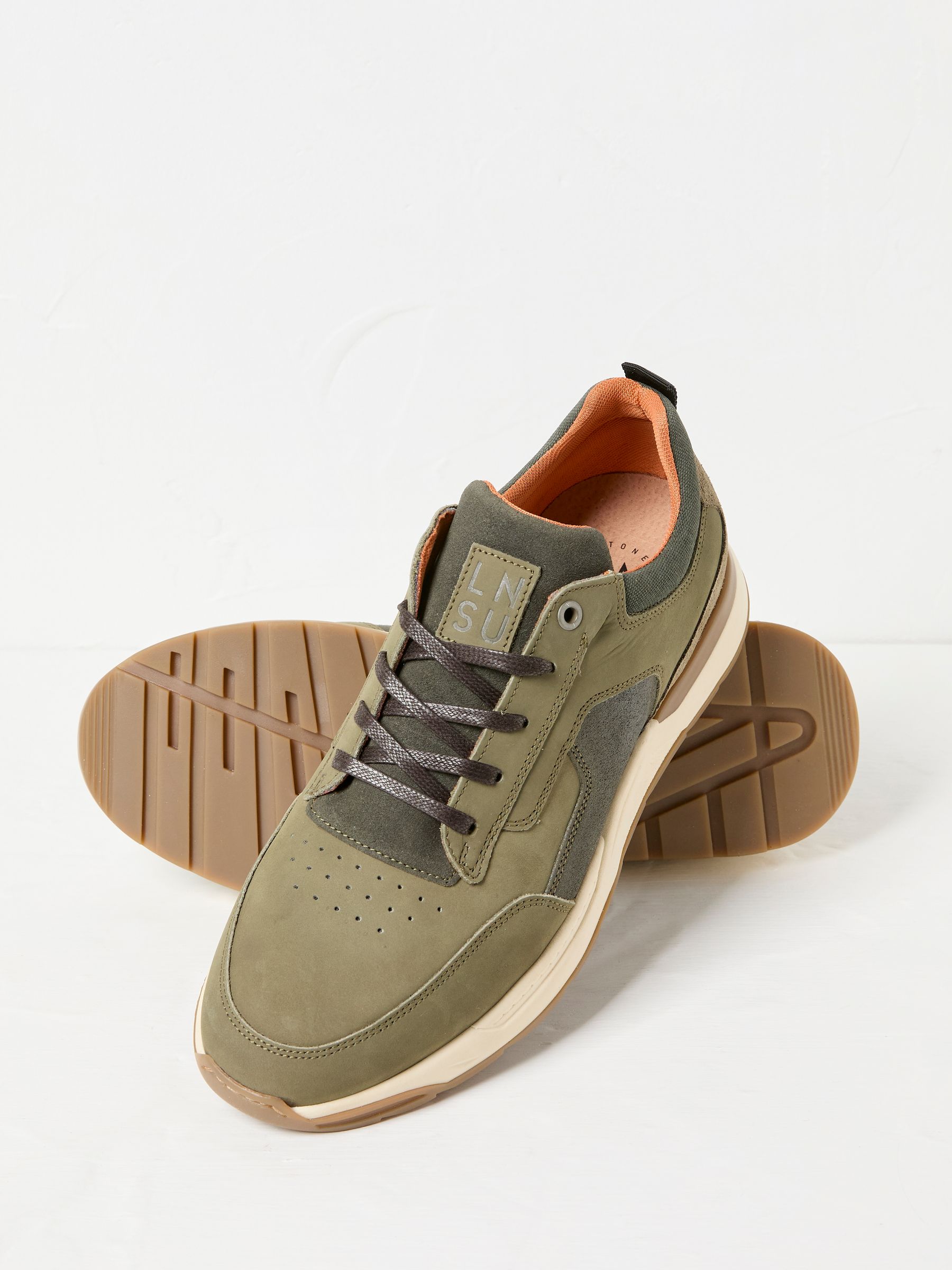 Ace Khaki Green Leather Trainer - Image 3 of 3