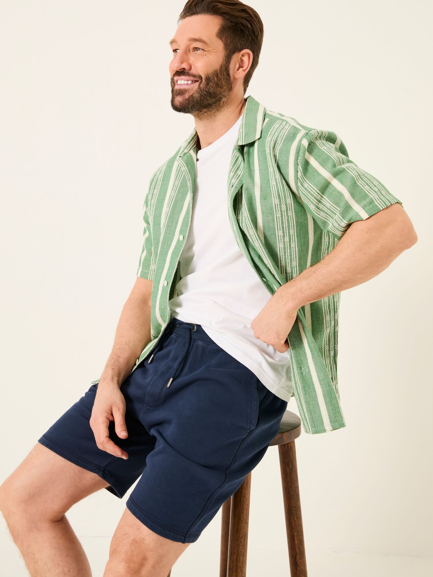 Cambourne Navy Sweat Short - Image 4 of 5