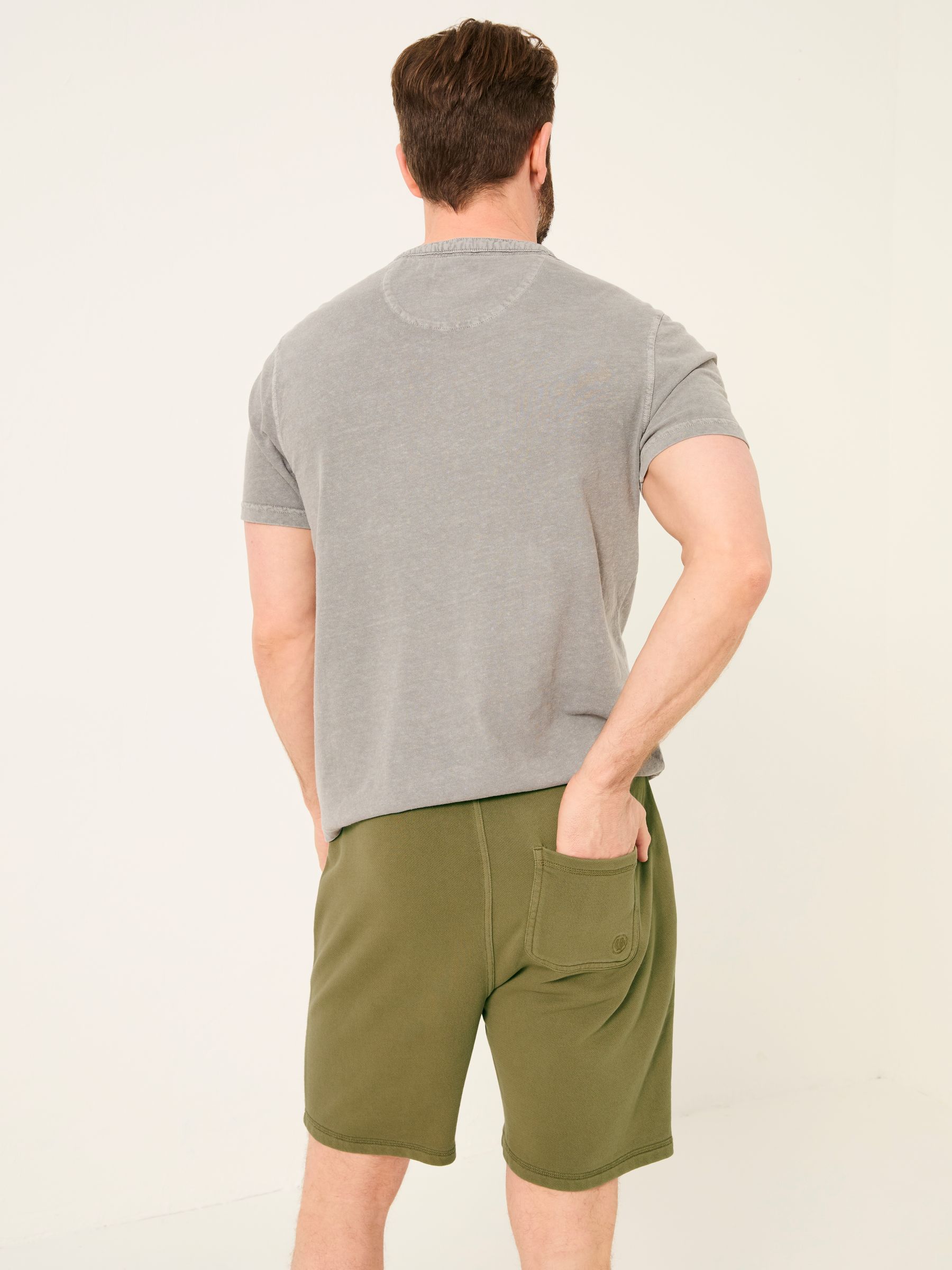 Cambourne Khaki Green Sweat Short - Image 2 of 5