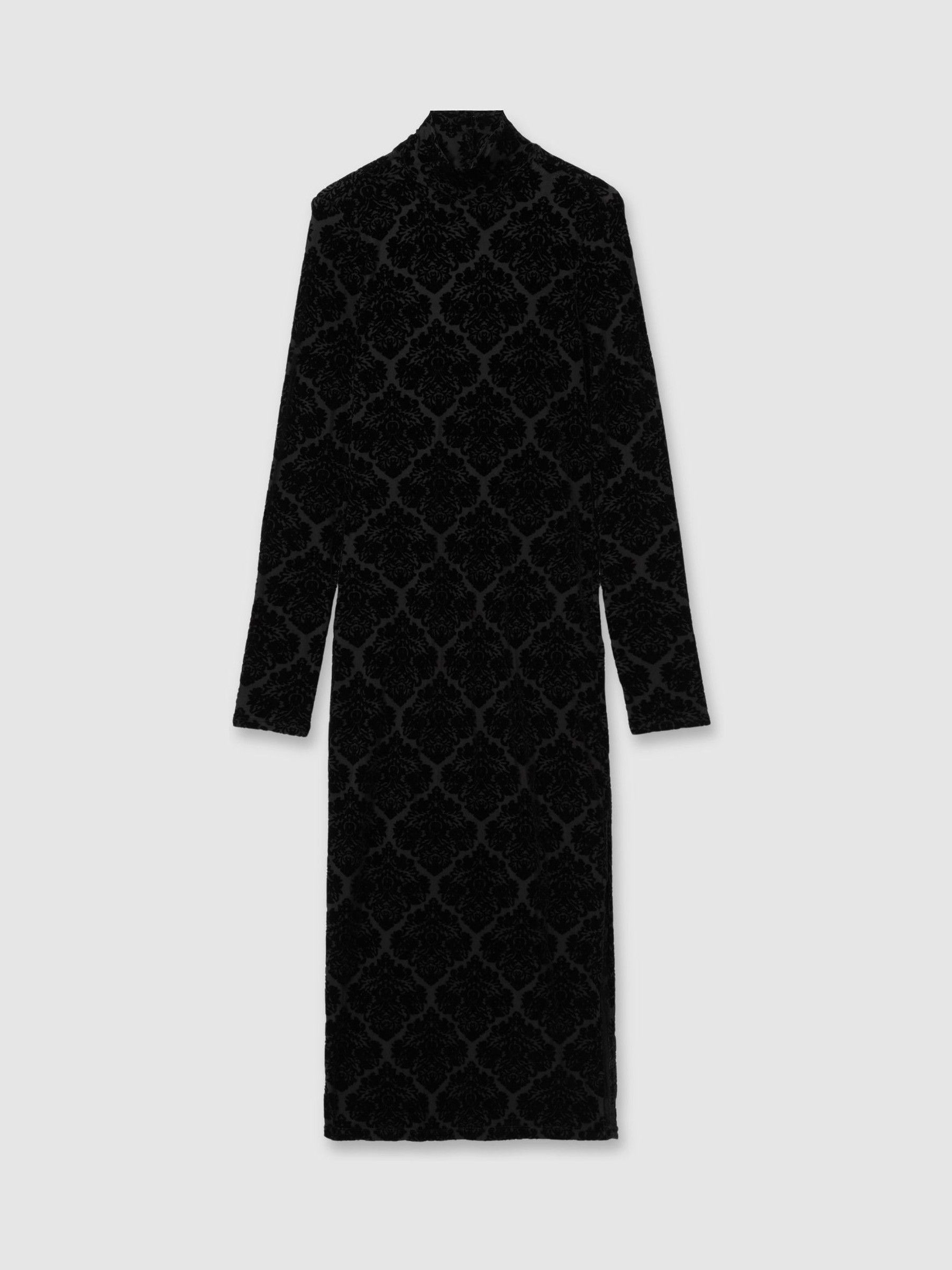 Paige Devoré Midi Dress in Black - Image 2 of 5 Paige Devoré Midi Dress in Black - Image 2 of 5