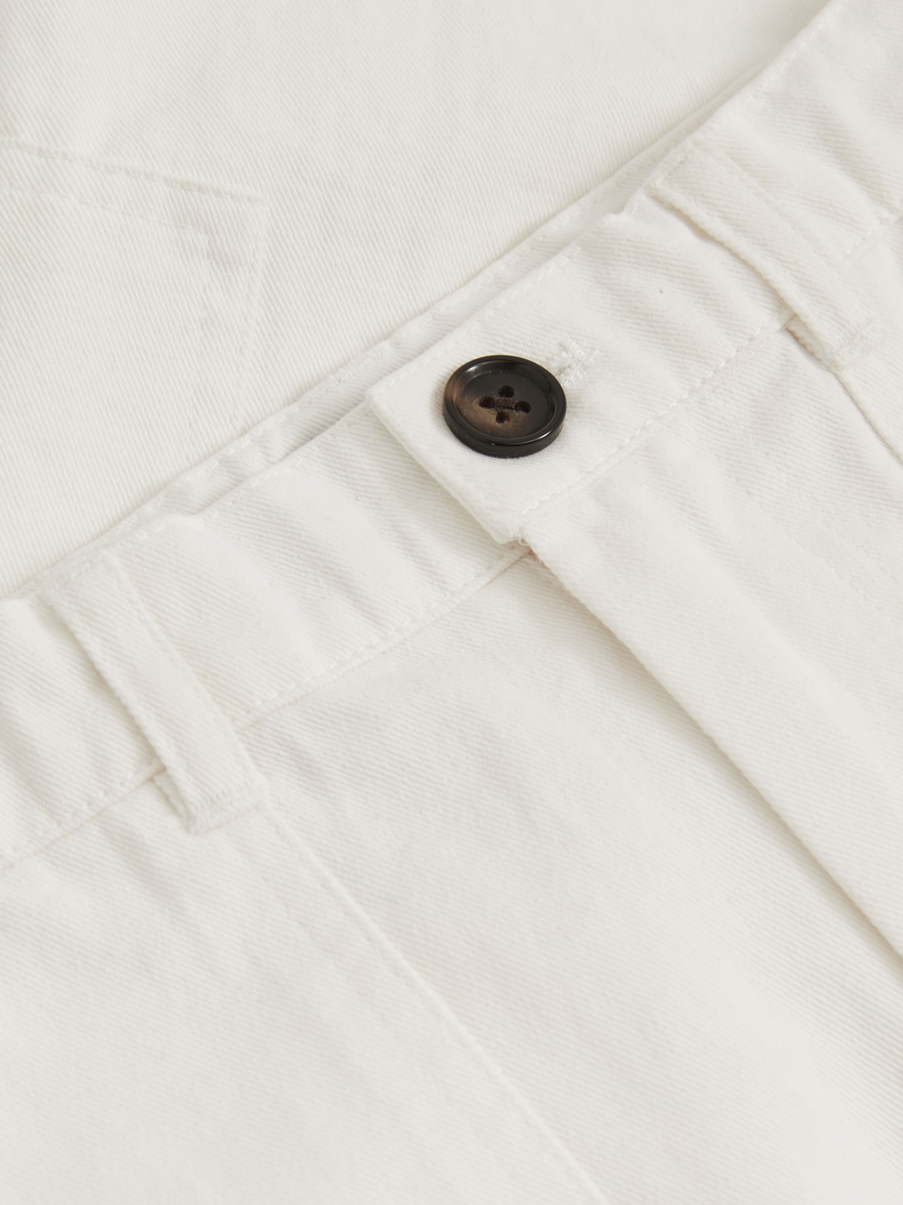 9-13 yrs 100% Cotton Straight Leg Cargo Trousers in Stone - Image 4 of 4