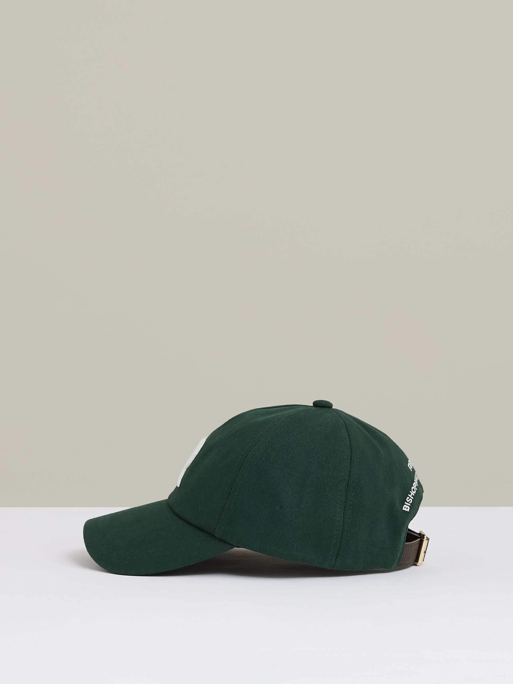 Logo-Embroidered Varsity Baseball Cap in Dark Green - Image 3 of 5
