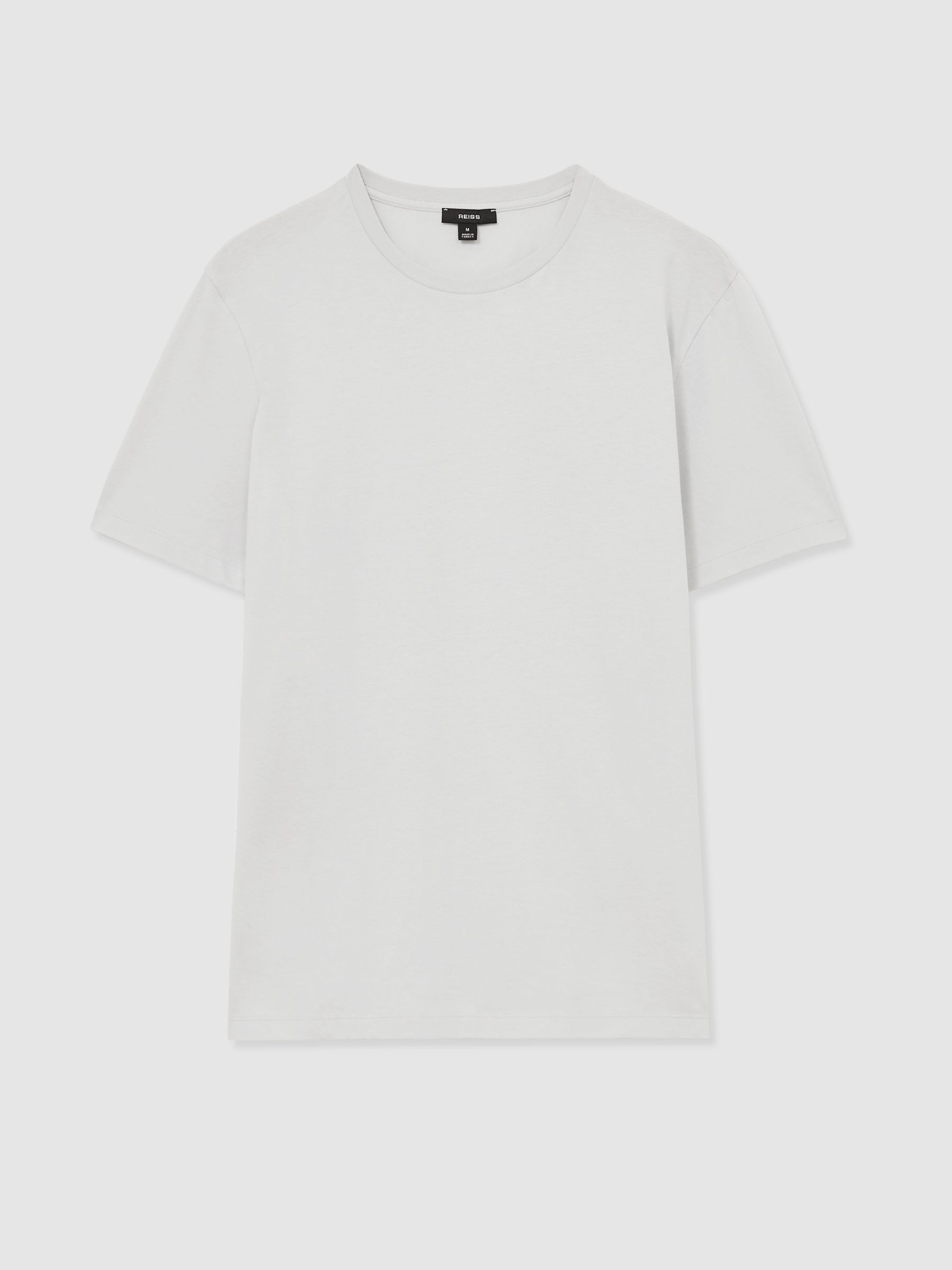 Cotton Crew Neck T-Shirt in Mint Blue - Image 2 of 7