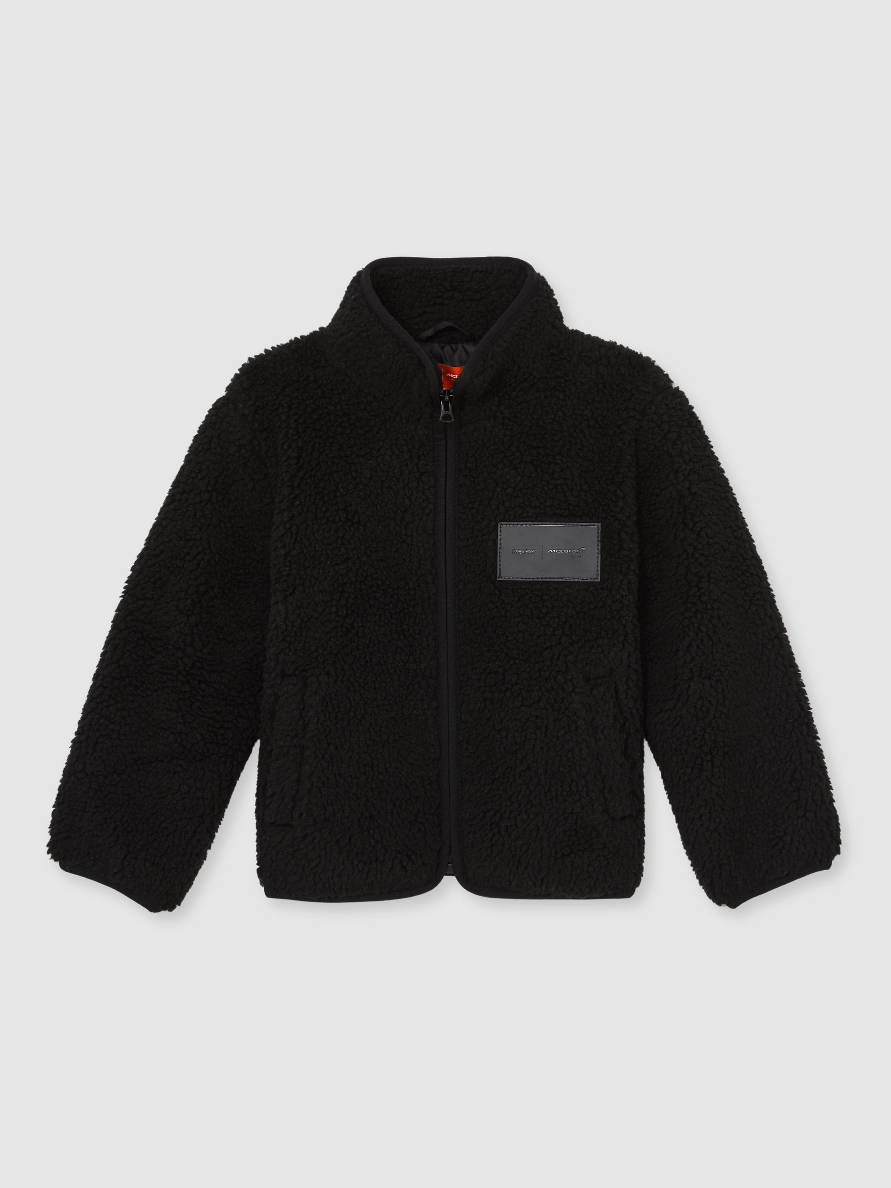 9-13 yrs Unisex Fit McLaren F1 Team Embroidered Fleece Jacket in Black - Image 2 of 8