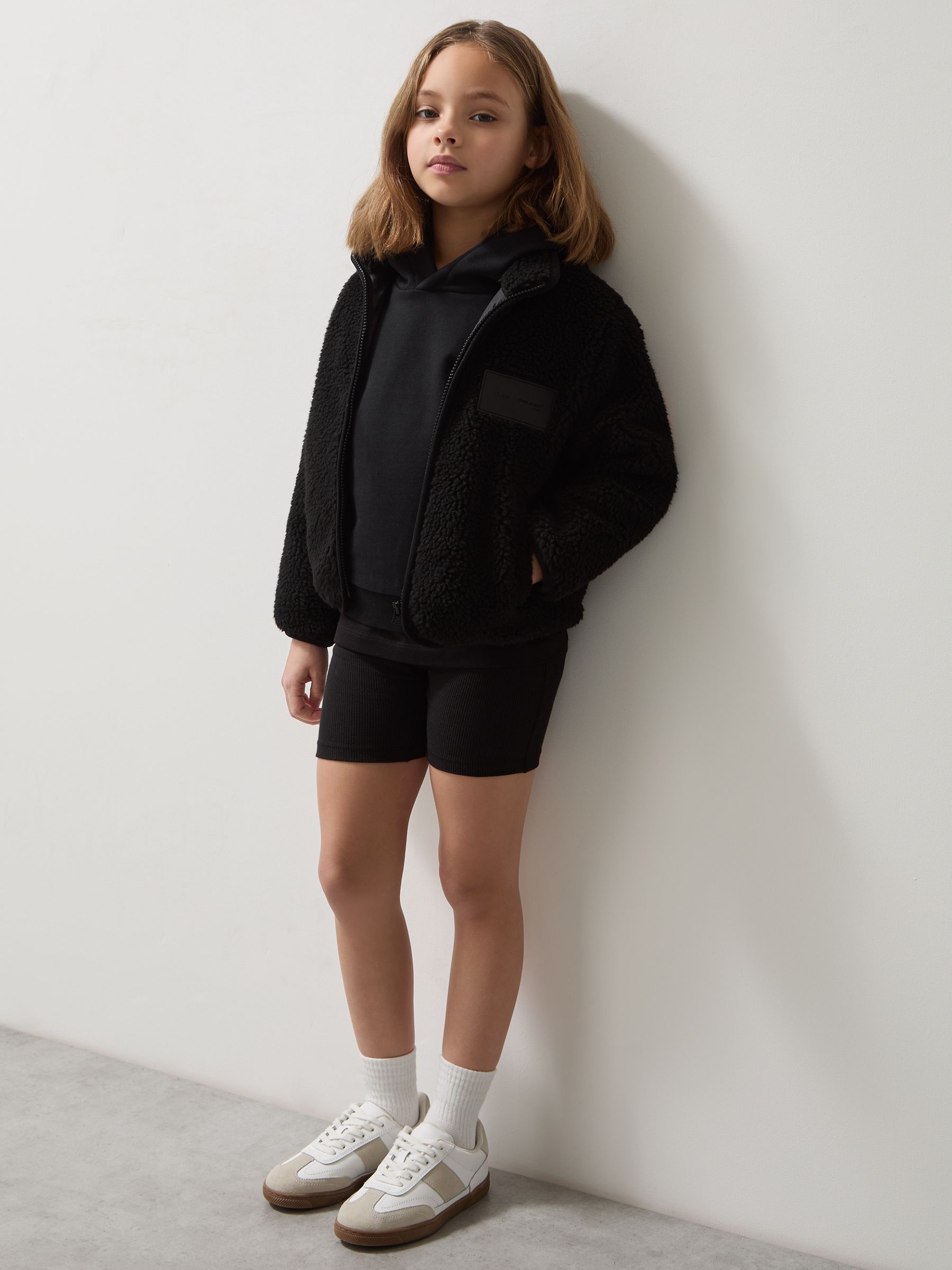 9-13 yrs Unisex Fit McLaren F1 Team Embroidered Fleece Jacket in Black - Image 4 of 8