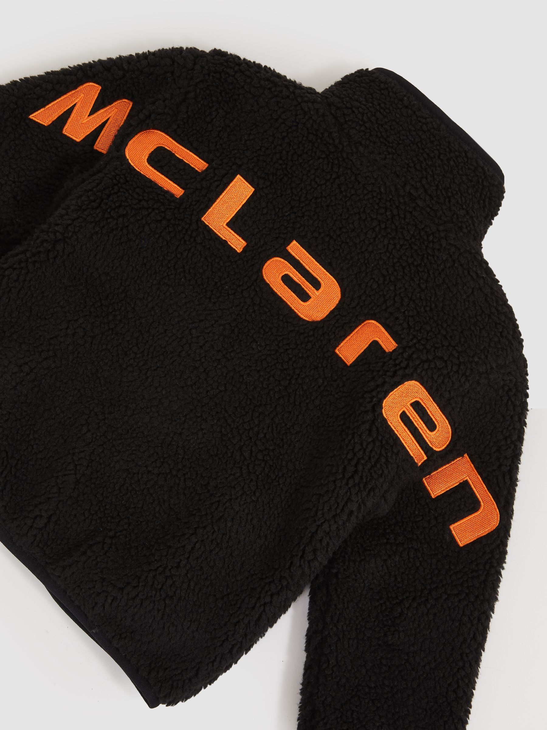 9-13 yrs Unisex Fit McLaren F1 Team Embroidered Fleece Jacket in Black - Image 6 of 8