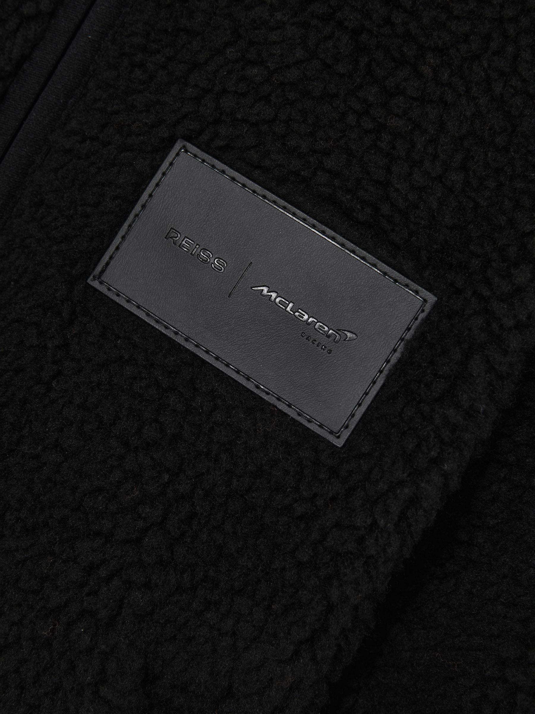 9-13 yrs Unisex Fit McLaren F1 Team Embroidered Fleece Jacket in Black - Image 7 of 8