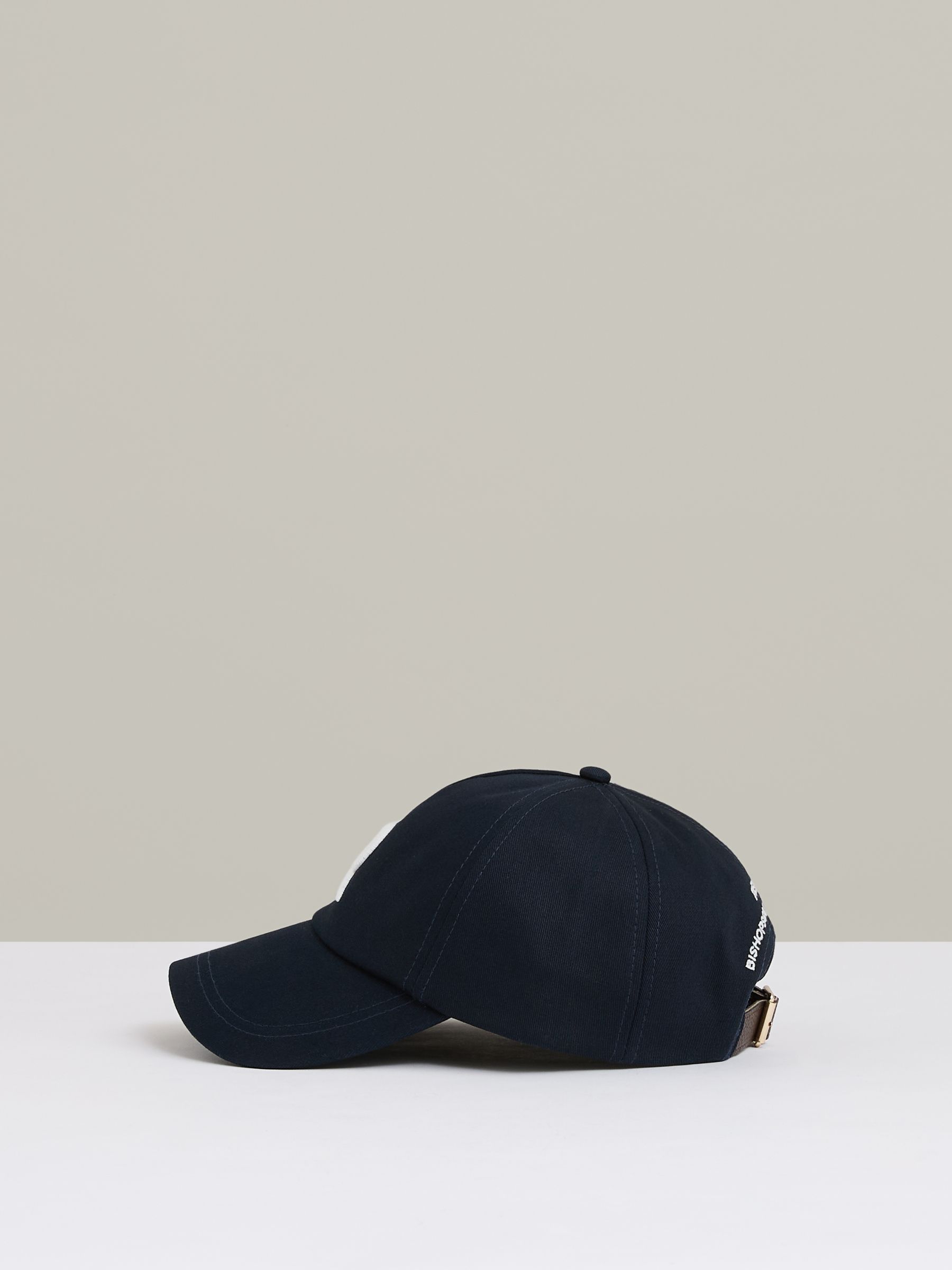Logo-Embroidered Varsity Baseball Cap in Navy - Image 3 of 5