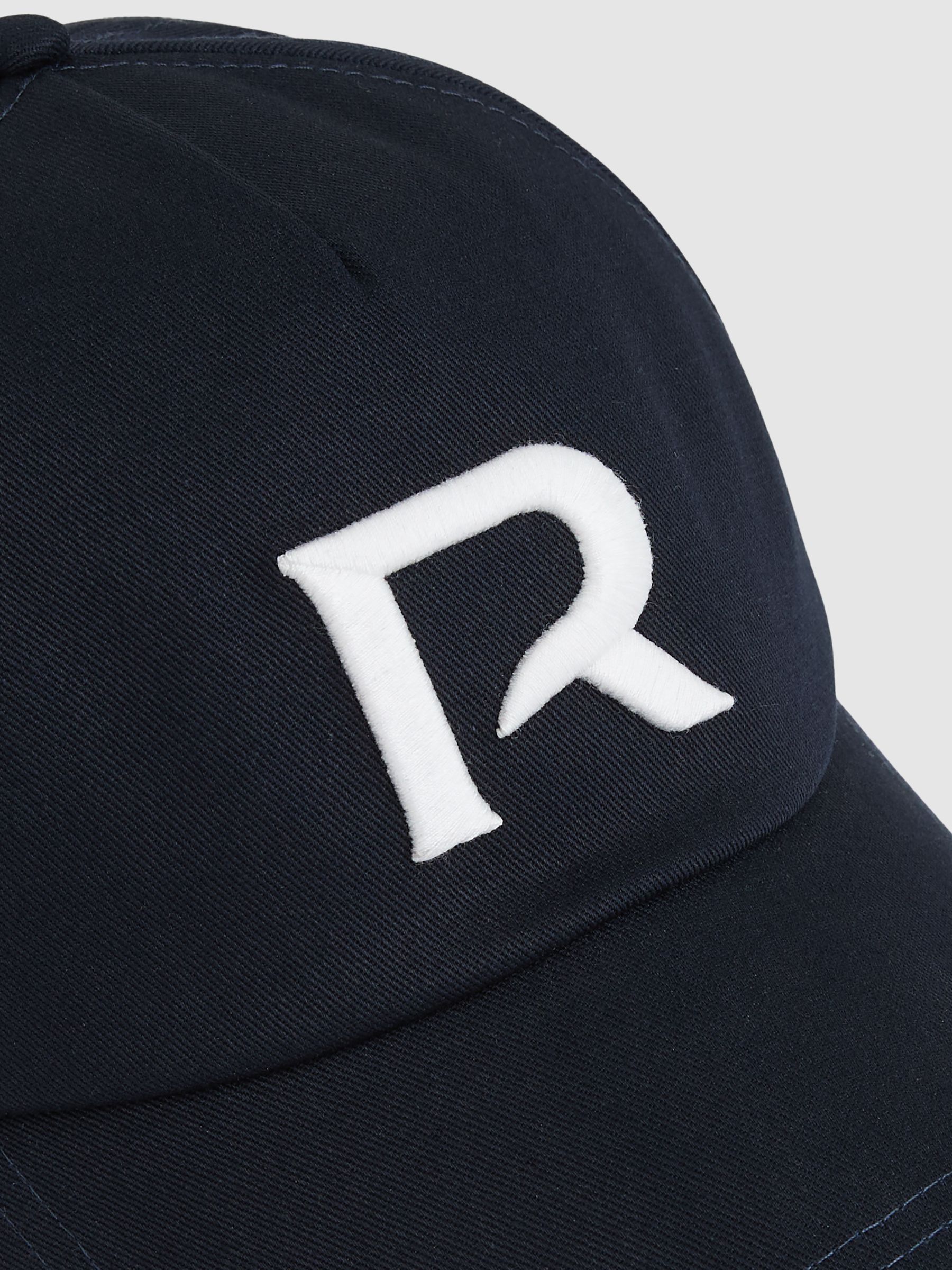 Logo-Embroidered Varsity Baseball Cap in Navy - Image 5 of 5