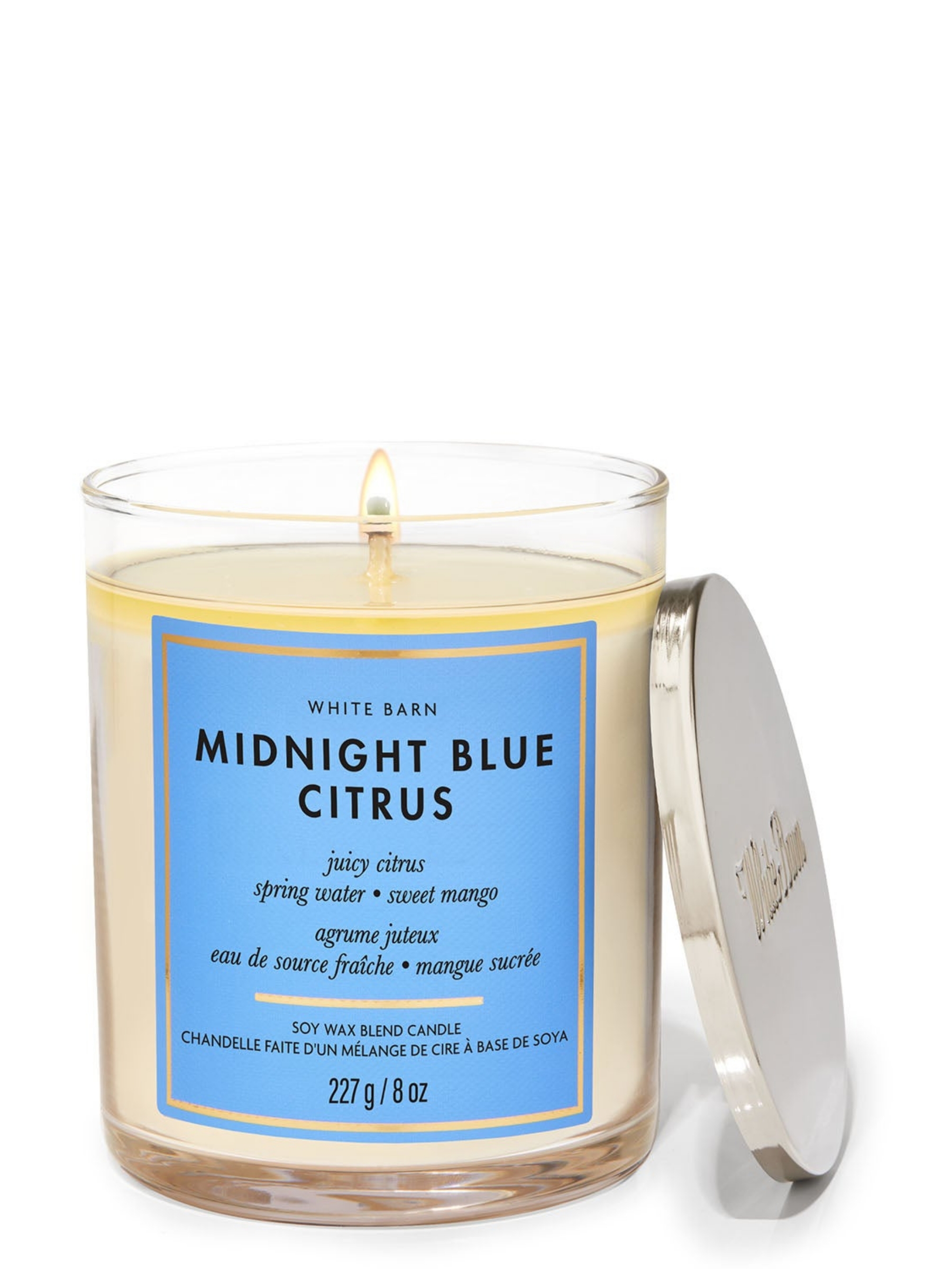 Midnight Blue Citrus Single Wick Candle 227g - Image 1 of 2