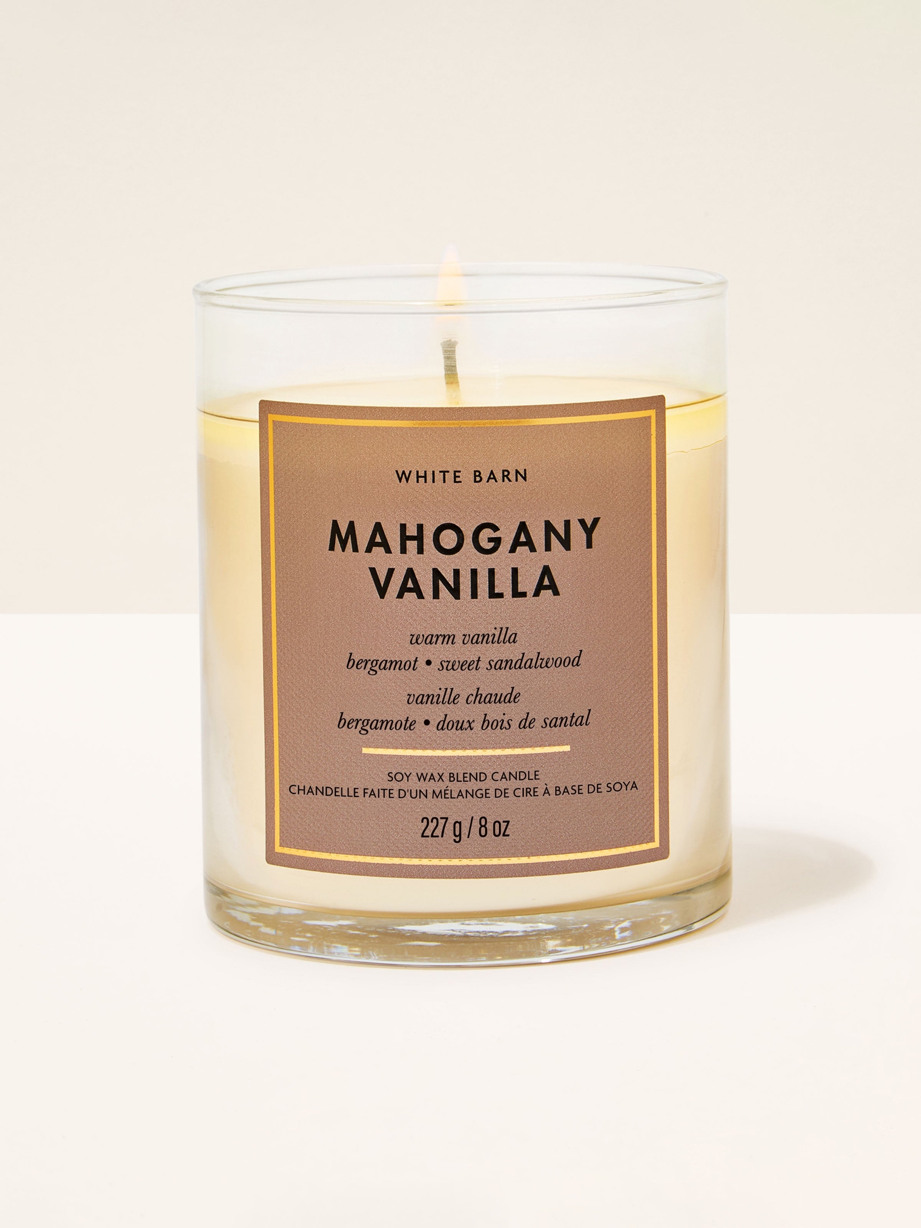 Mahogany Vanilla Single Wick Candle 227g - Image 1 of 2