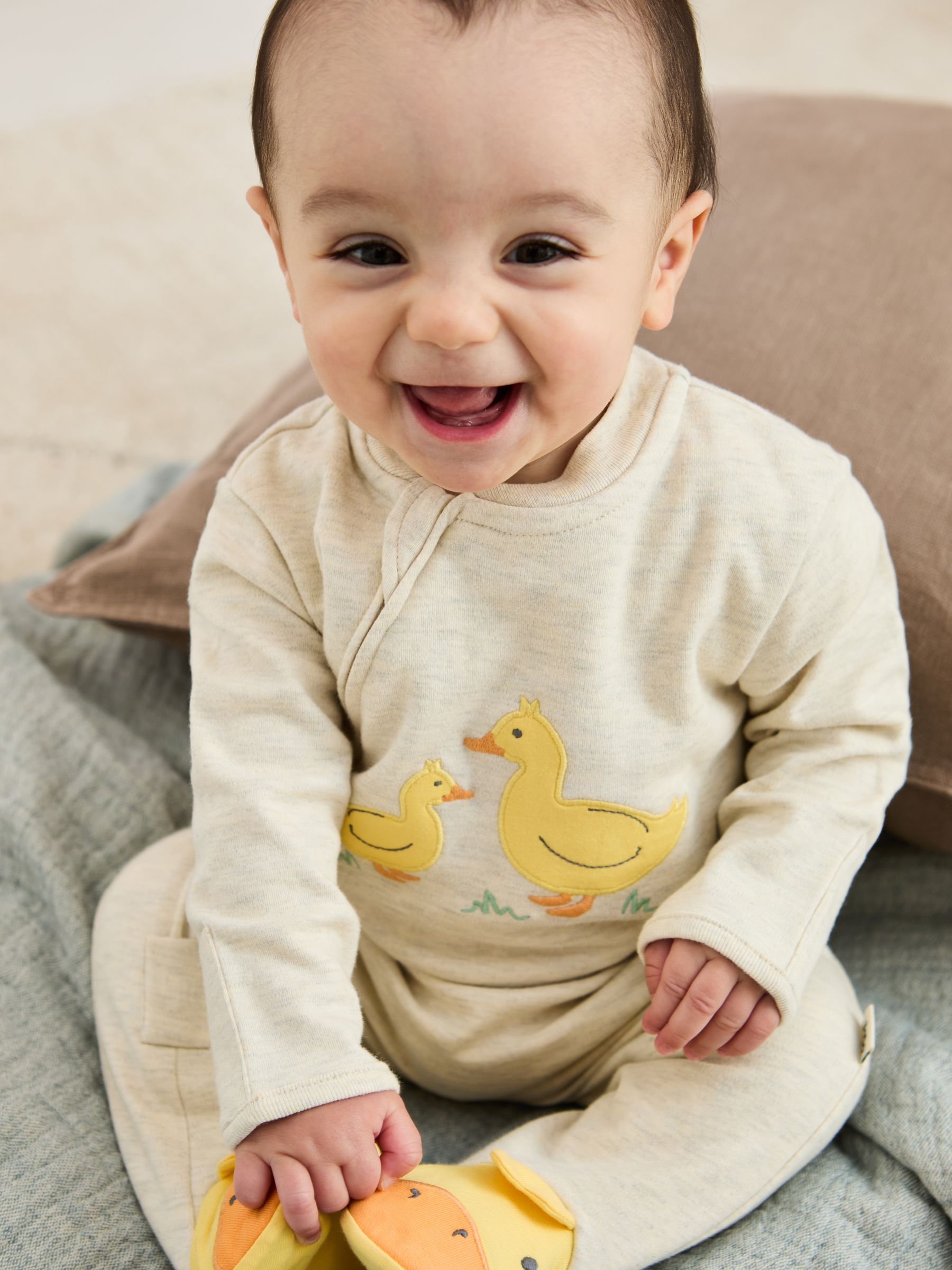 Natural 100% Cotton Sleepsuit - Image 2 of 6