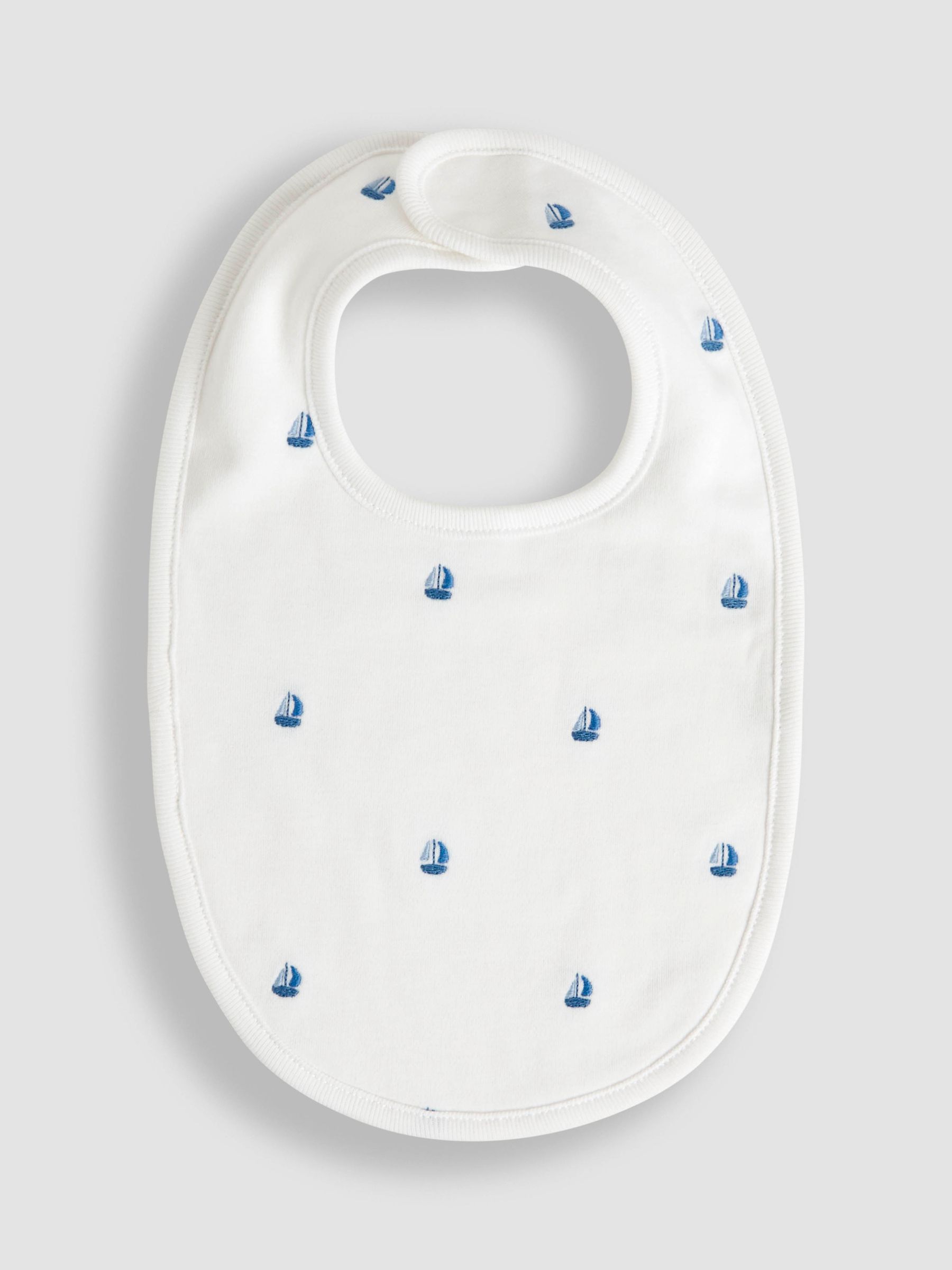 Blue Organic Cotton Boat Bib - Image 1 of 3