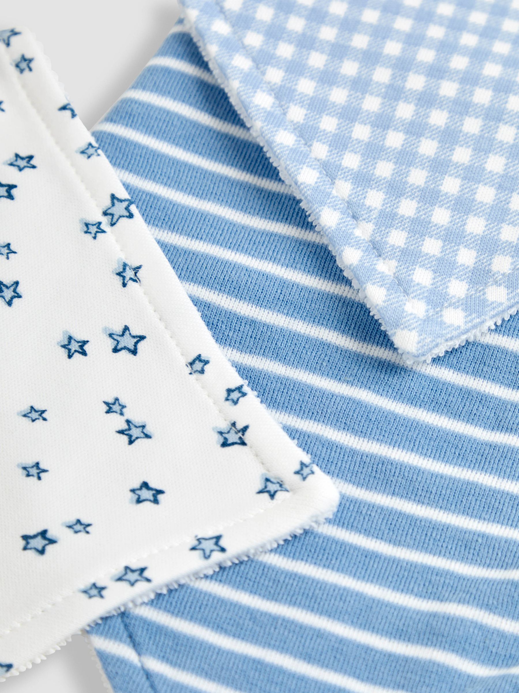Blue 3-Pack Dribble Bibs - Image 8 of 8