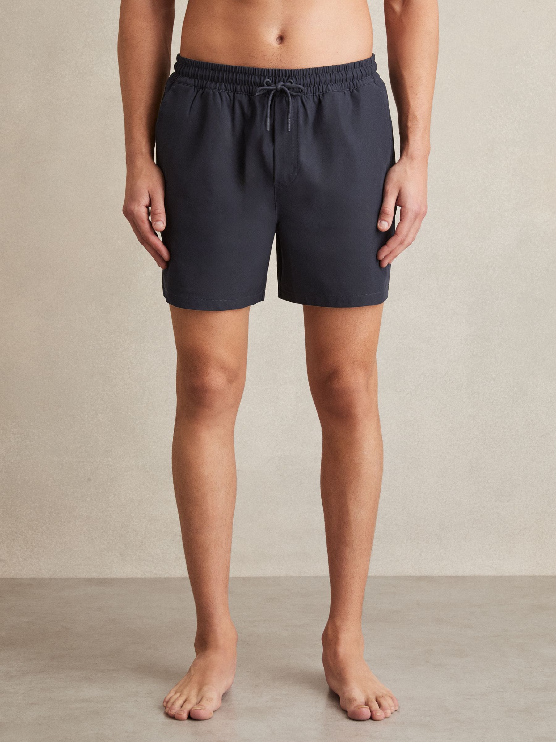 Drawstring Swim Shorts in Navy - Image 1 of 5
