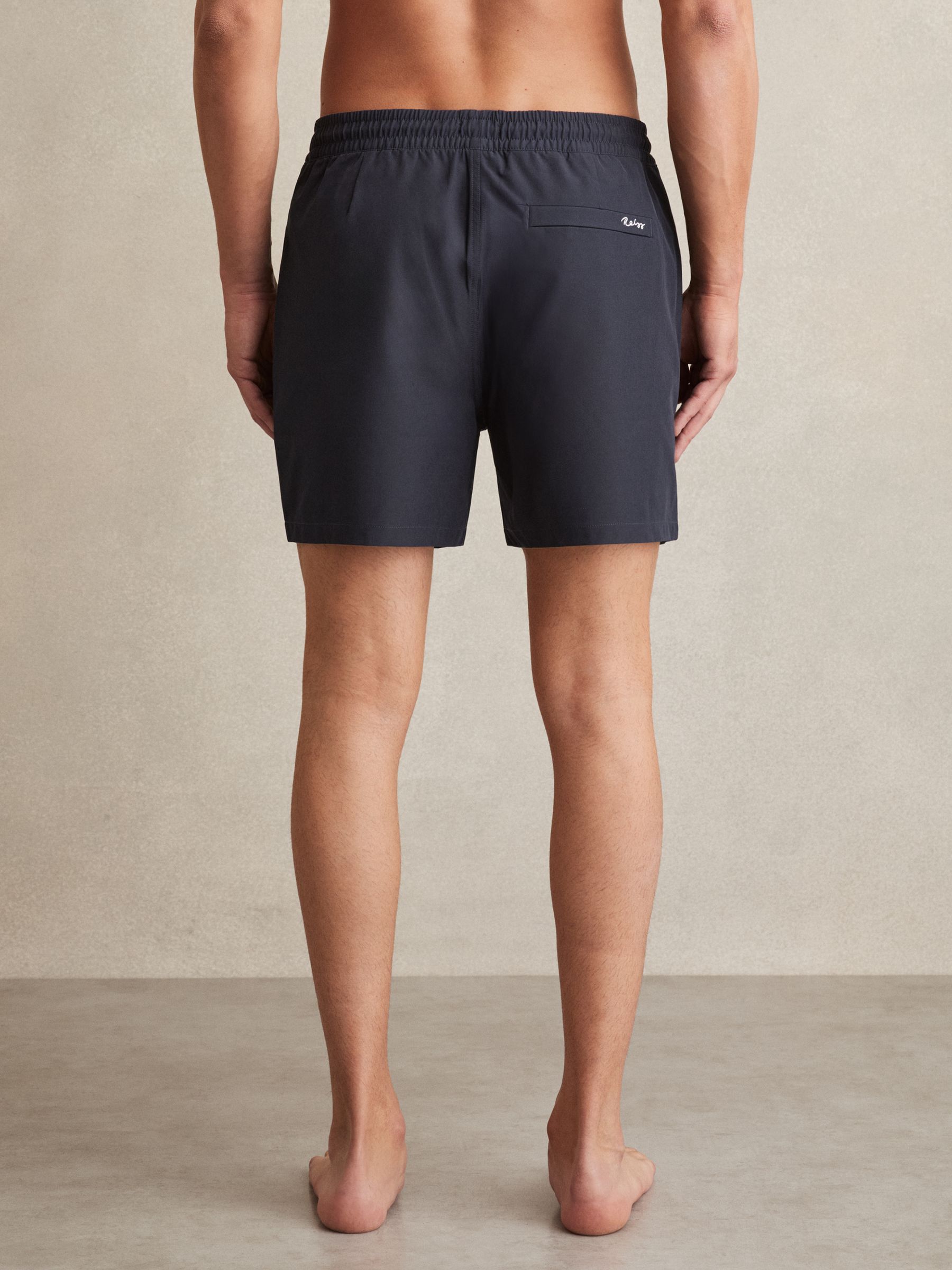 Drawstring Swim Shorts in Navy - Image 4 of 5