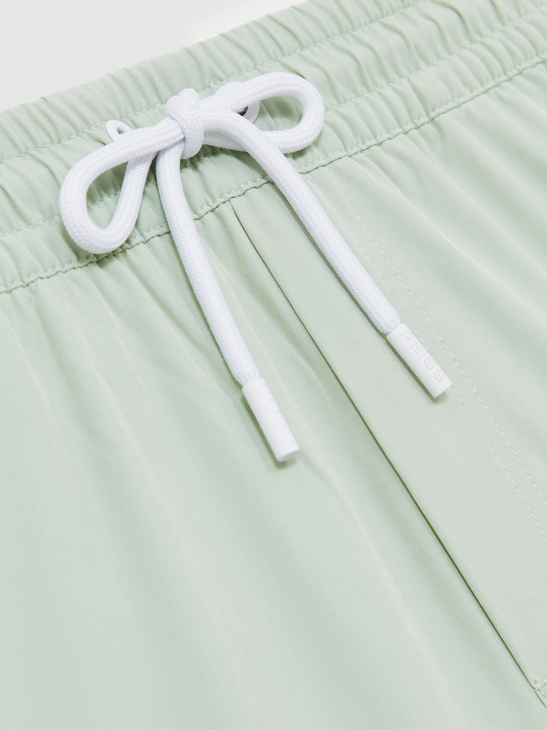 Drawstring Swim Shorts in Mint Green - Image 6 of 6