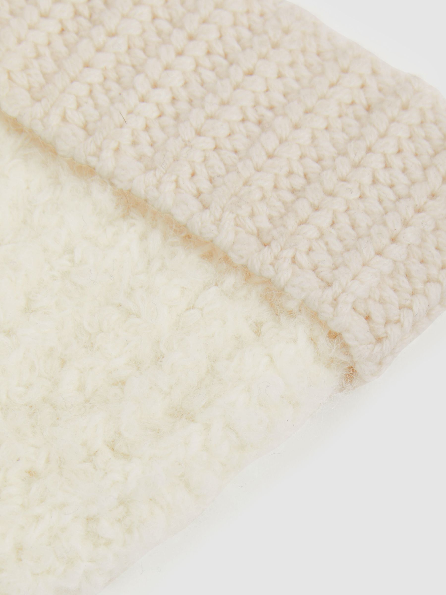 Fluffy Beanie With Wool in Cream - Image 4 of 4