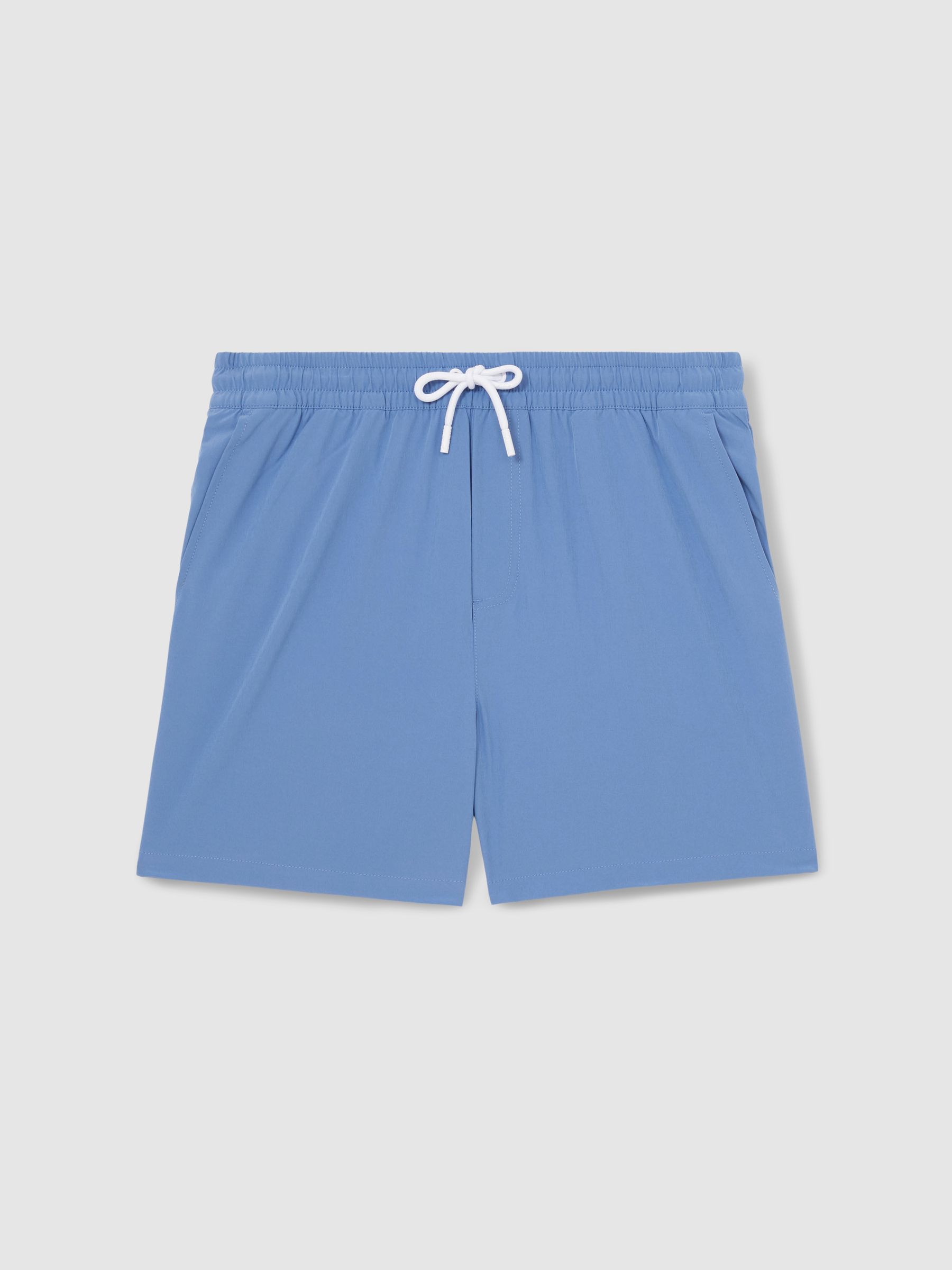 Drawstring Swim Shorts in French Blue - Image 2 of 5