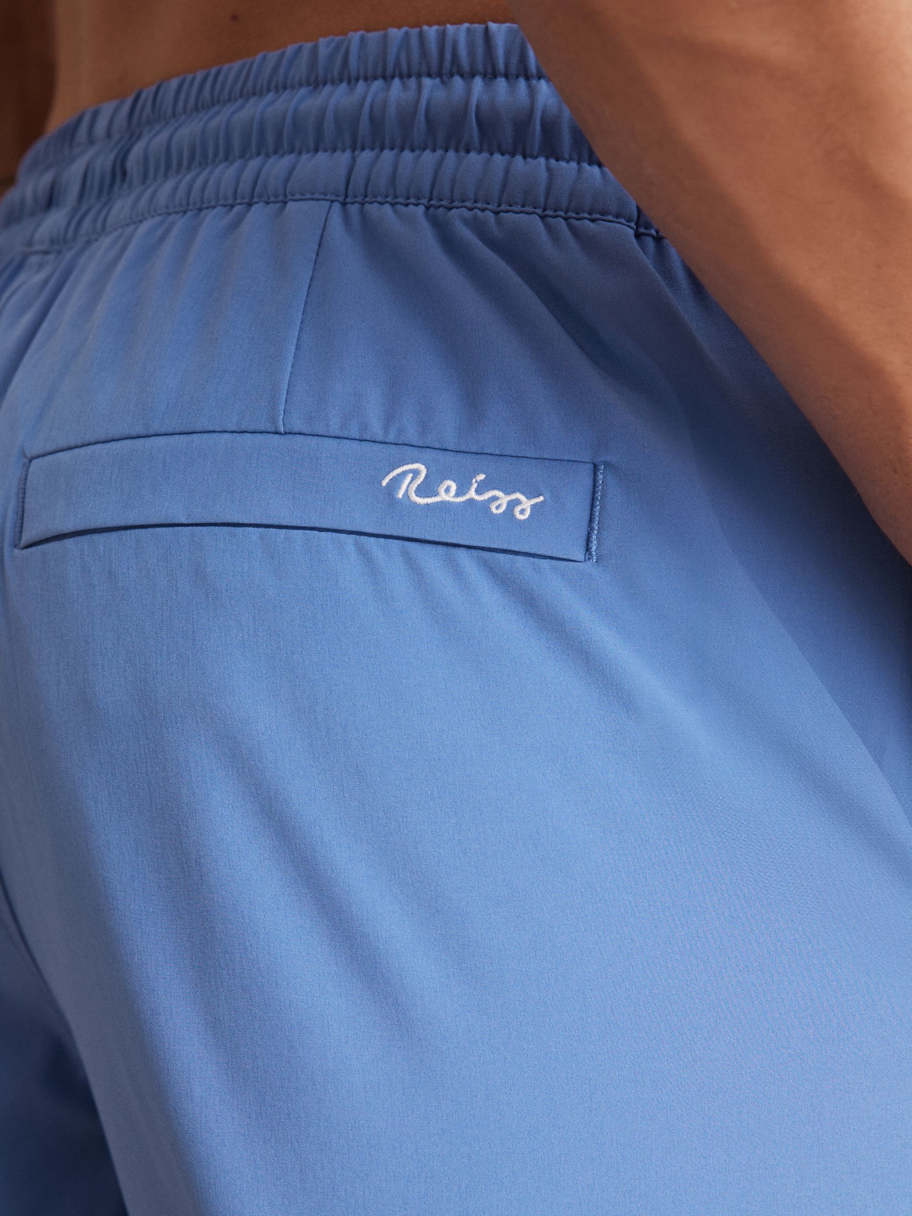 Drawstring Swim Shorts in French Blue - image 5