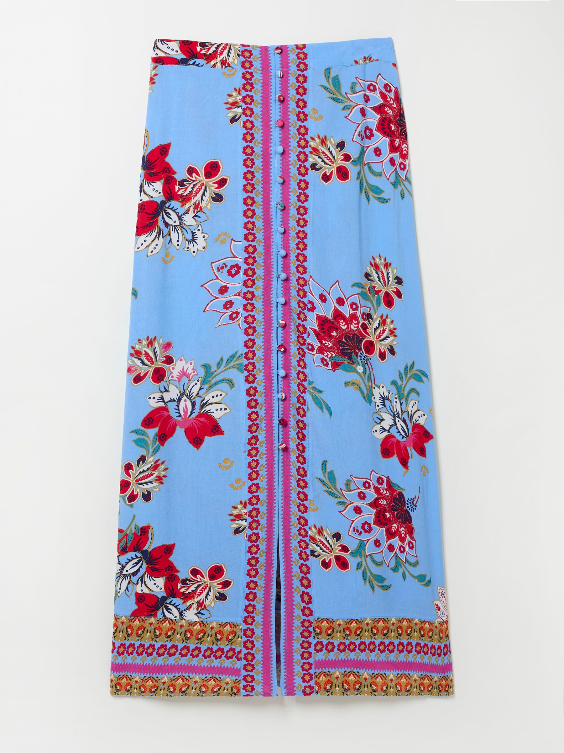 Bright Blue Arabella Midi Skirt - Image 6 of 6
