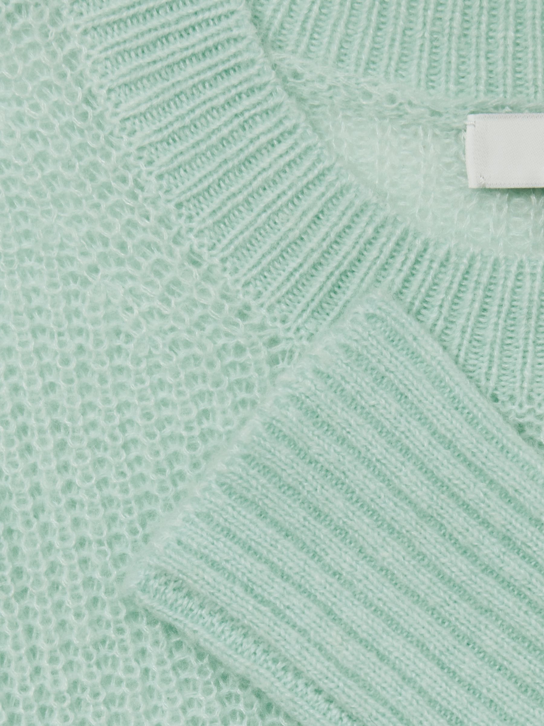 9-13 yrs Rib-Knit Jumper With Wool and Alpaca in Aqua - Image 4 of 4