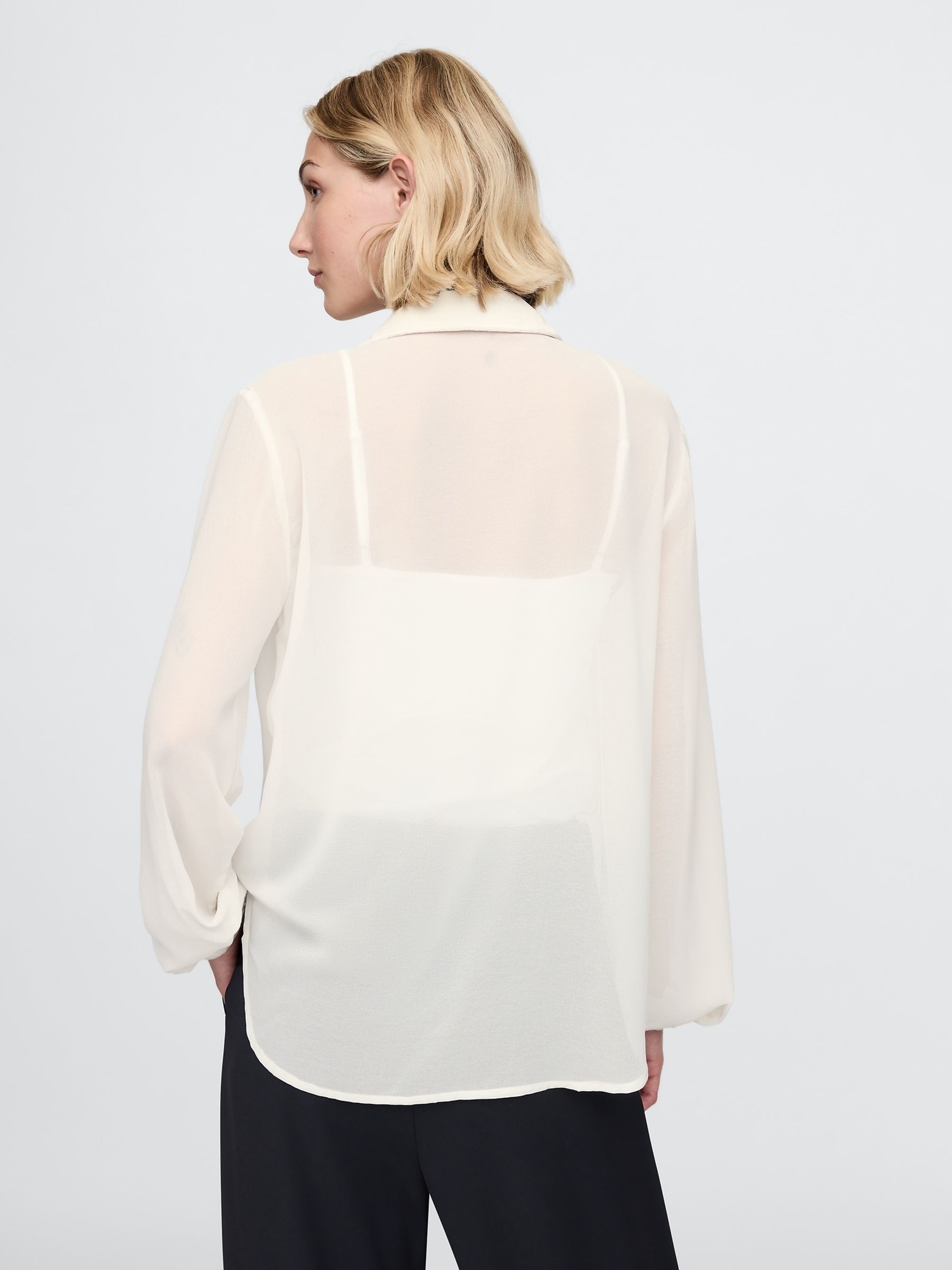 Beige Classic Velvet Oversized Shirt - Image 2 of 4