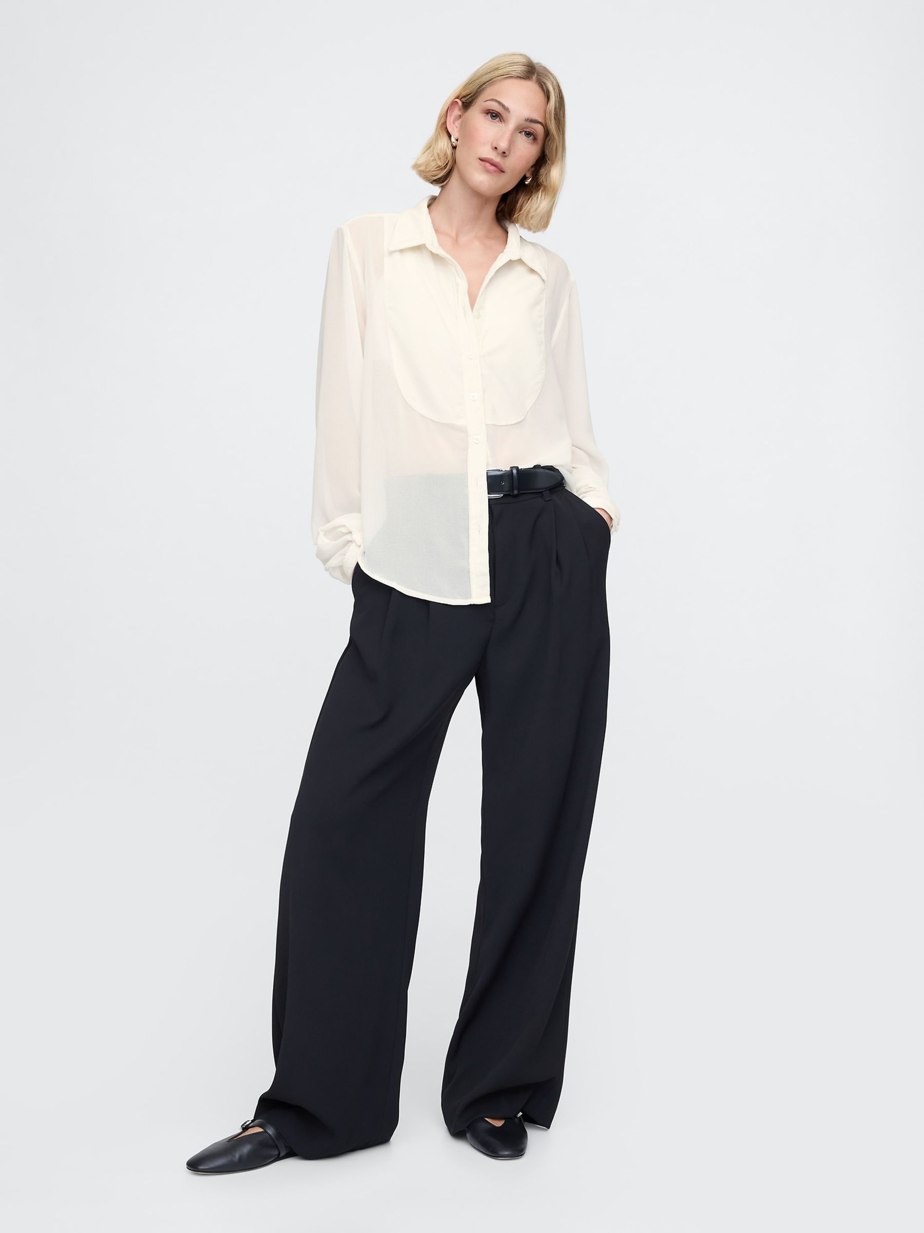 Beige Classic Velvet Oversized Shirt - Image 3 of 4