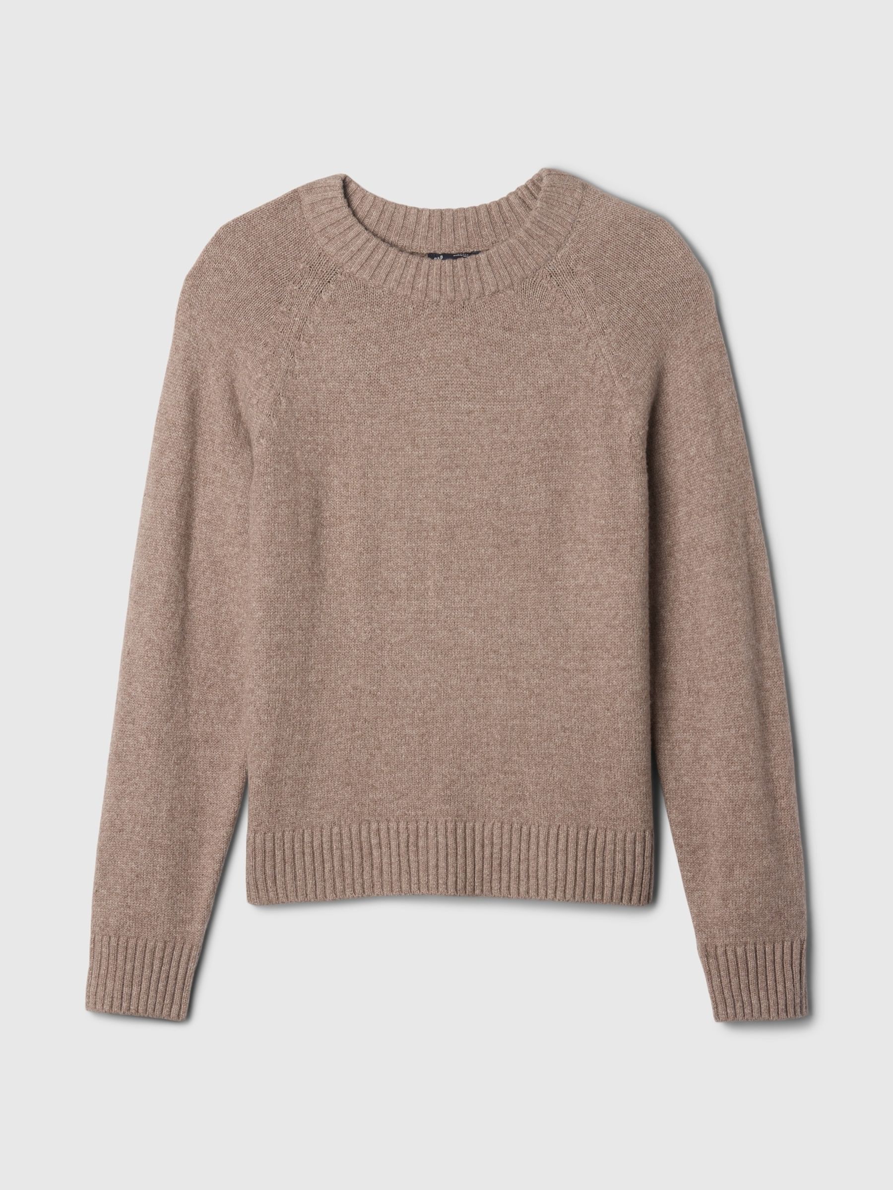 Light Brown CashSoft Textured Crew Neck Jumper - Image 4 of 5