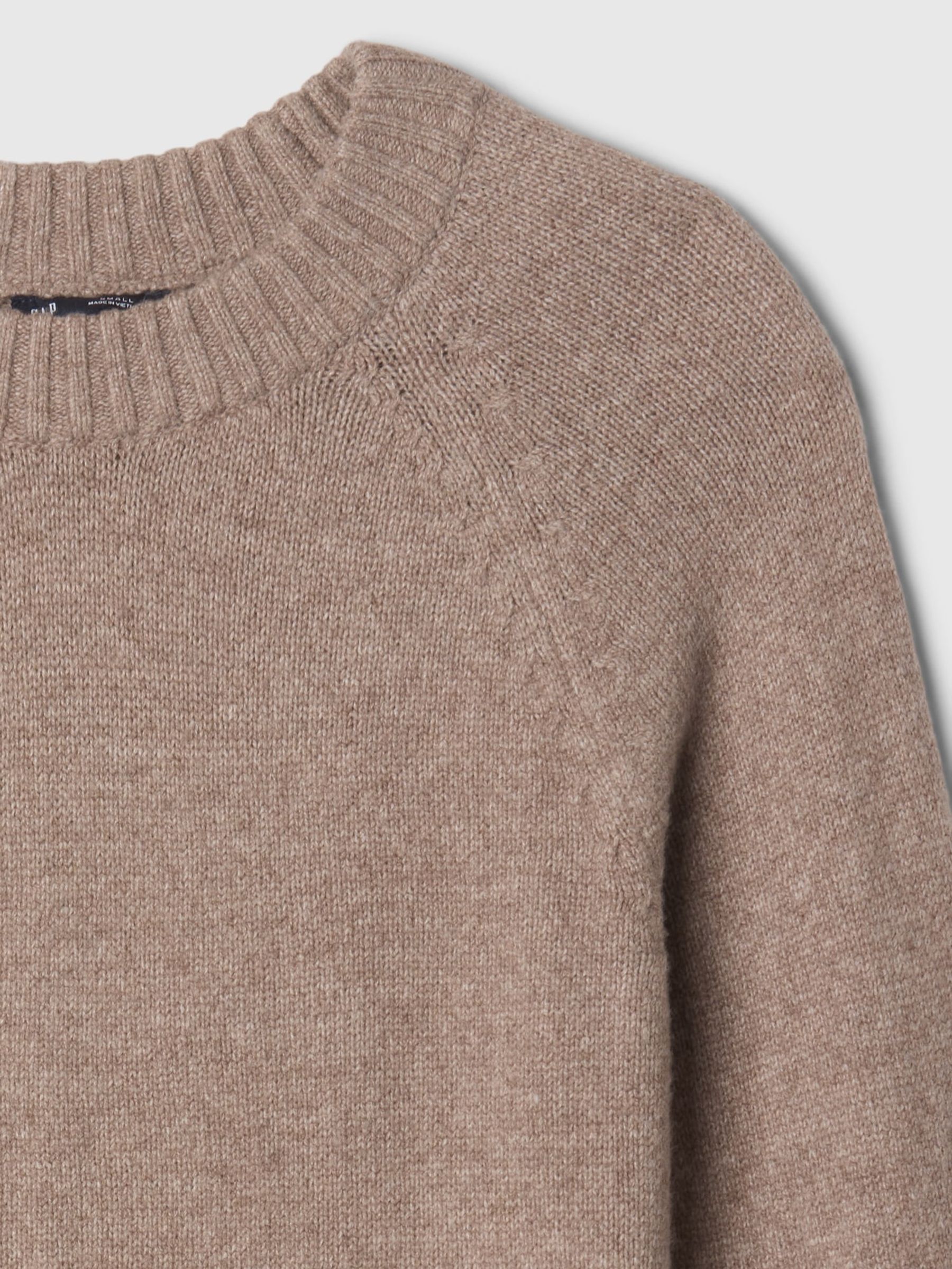 Light Brown CashSoft Textured Crew Neck Jumper - Image 5 of 5