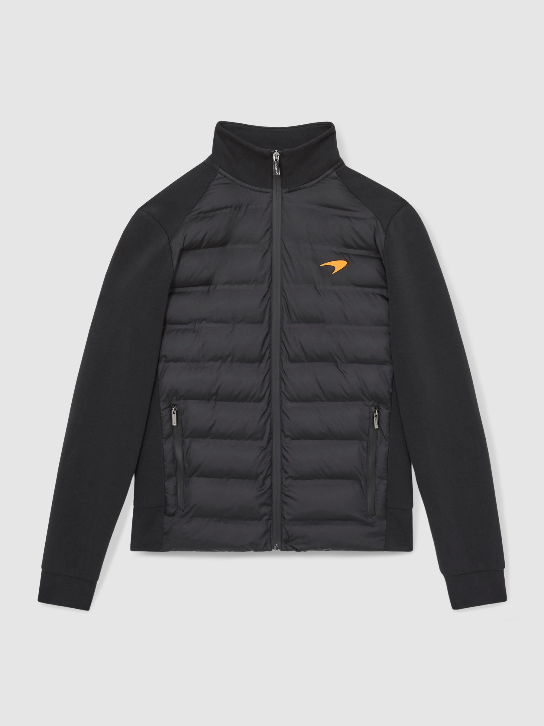 McLaren F1 Team Quilted Hybrid Jacket in Black - Image 2 of 8