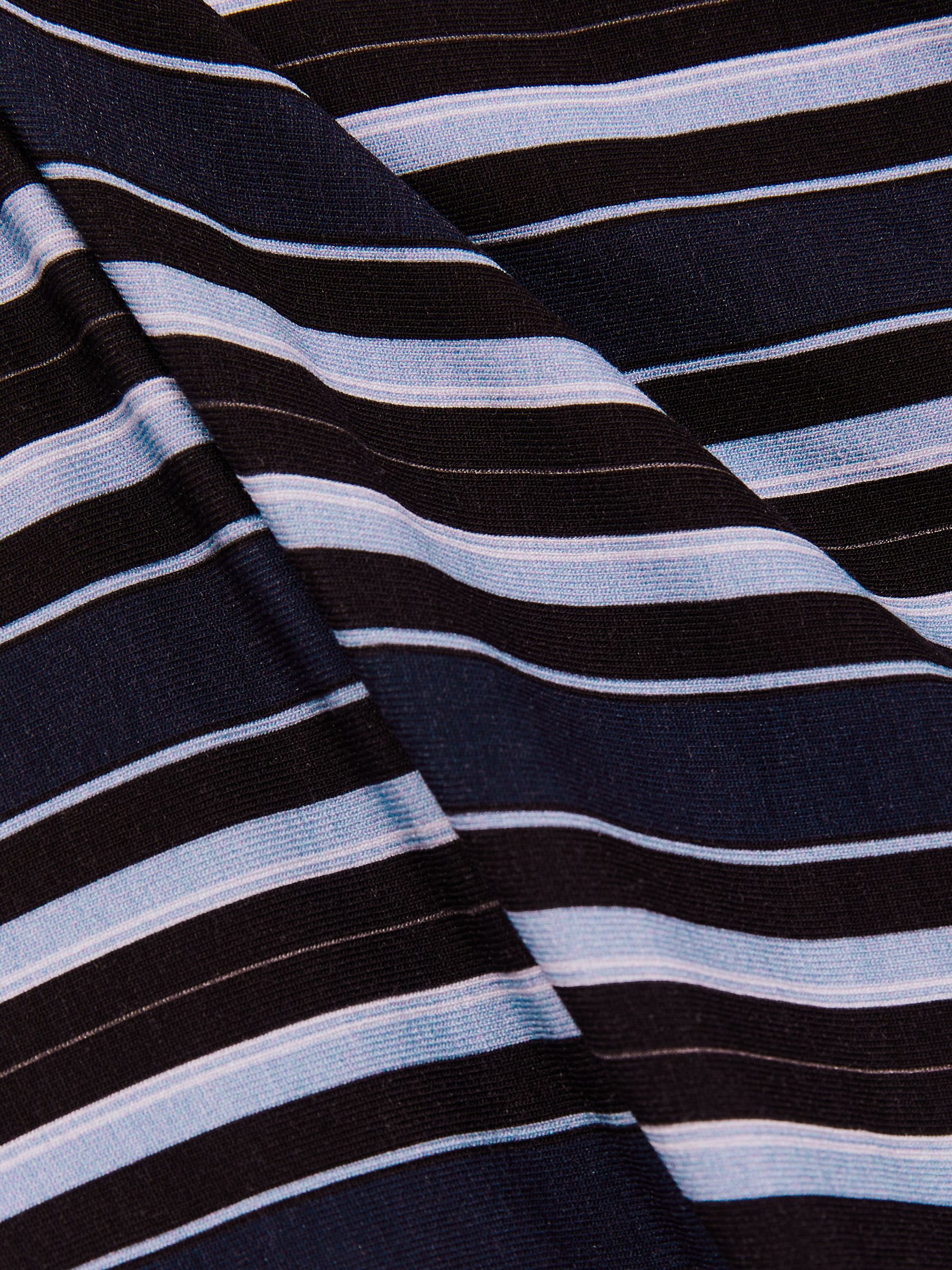 Stripe-Print Draped Midi Dress in Blue - Image 5 of 5