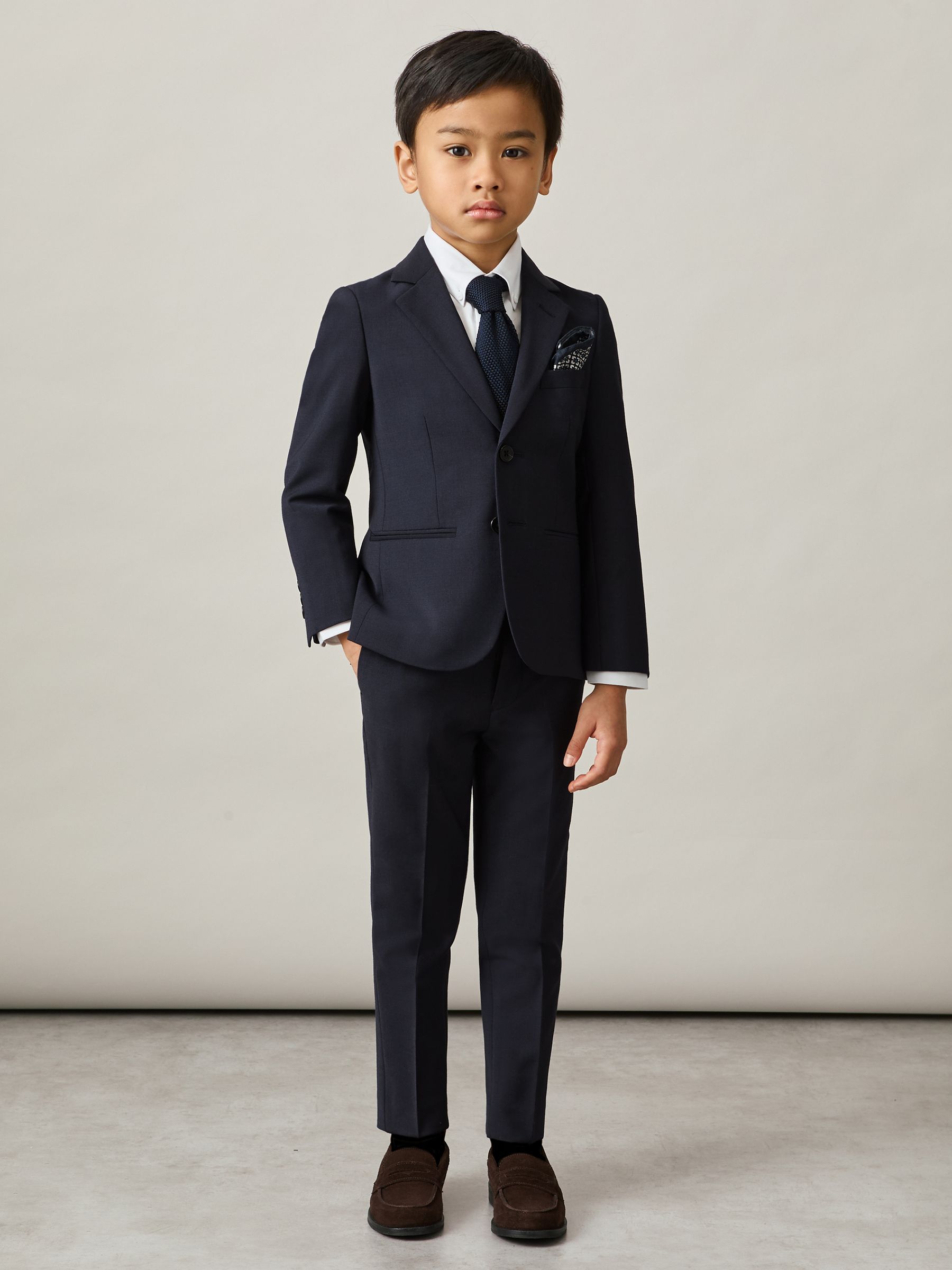 13-14 yrs Wool-Blend Suit Trousers in Navy - Image 4 of 5