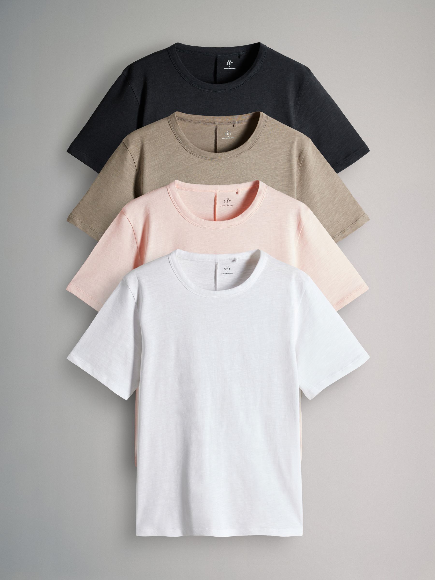 4 Pack 100% Cotton Slub Crew Neck T-Shirts - Image 2 of 7 4 Pack 100% Cotton Slub Crew Neck T-Shirts - Image 2 of 7