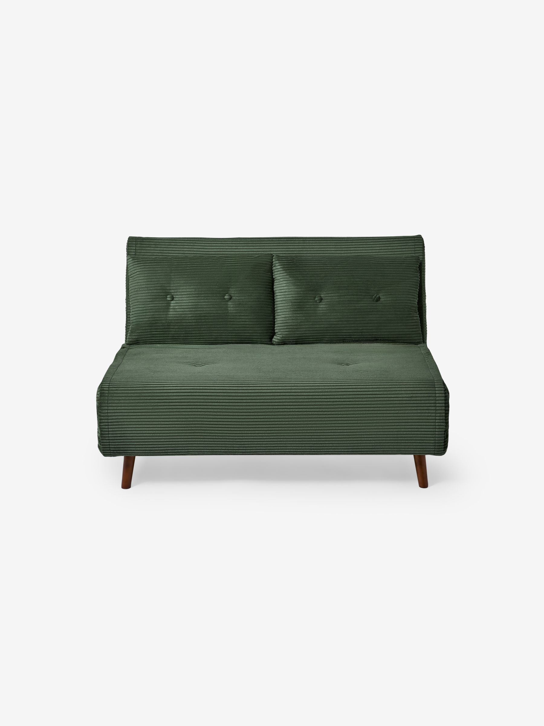 Haru Single 1 Seater Sofa Bed in Olive Green Corduroy - Image 6 of 7