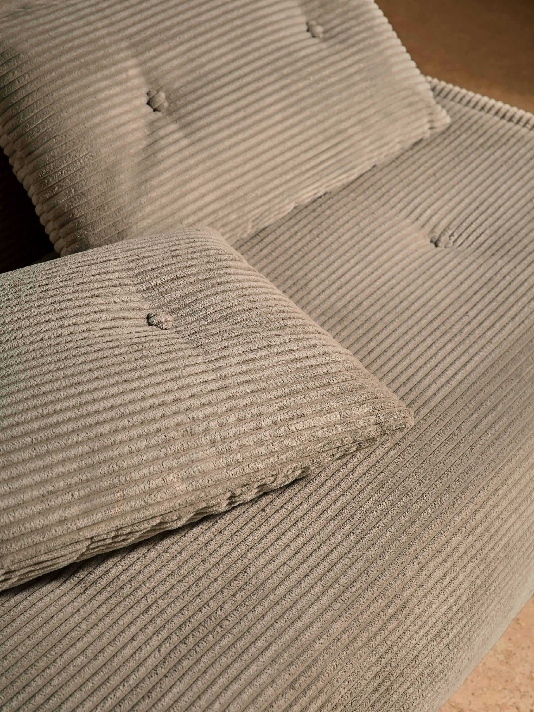 Large Haru 2 Seater Sofa Bed in Natural Corduroy - Image 4 of 7