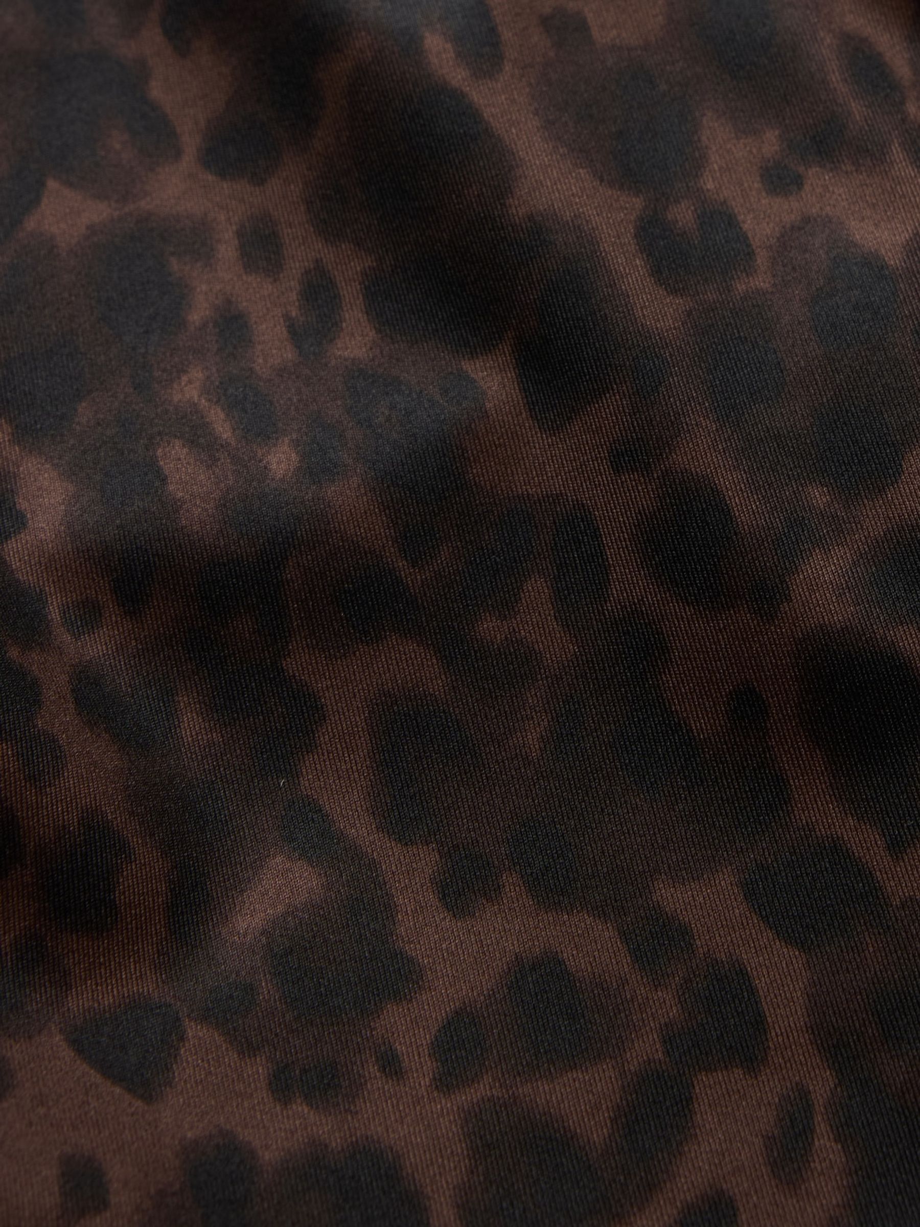 Brown Leopard Print Power Medium Impact Sports Bra - Image 5 of 5