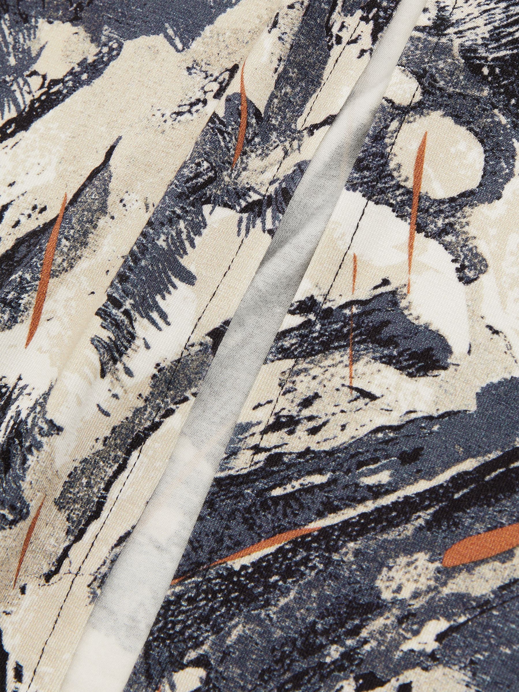 Abstract-Print Jersey Midi Dress in Blue - Image 6 of 6