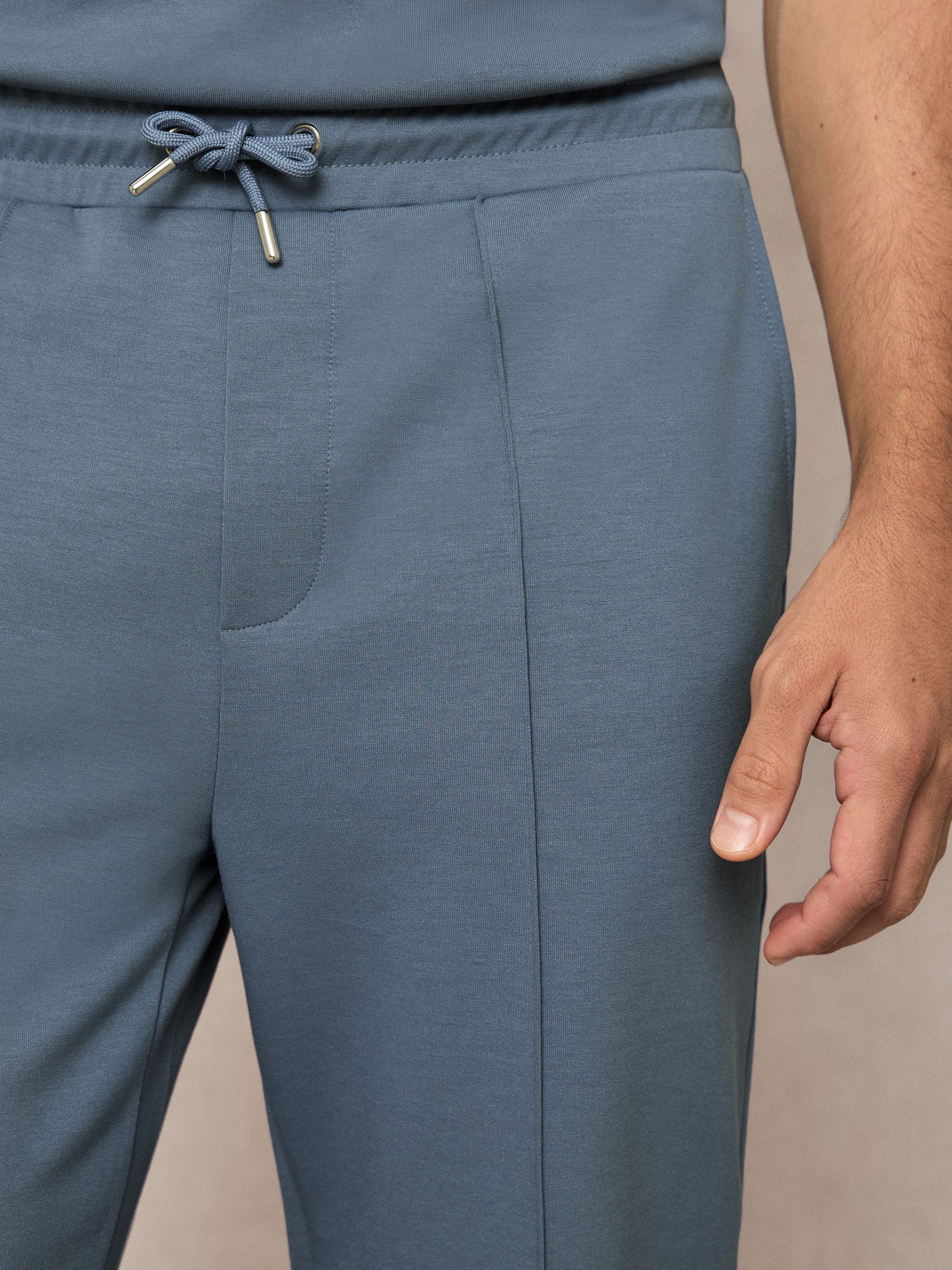 Stretch-Jersey Tailored Joggers in Airforce Blue - image 5