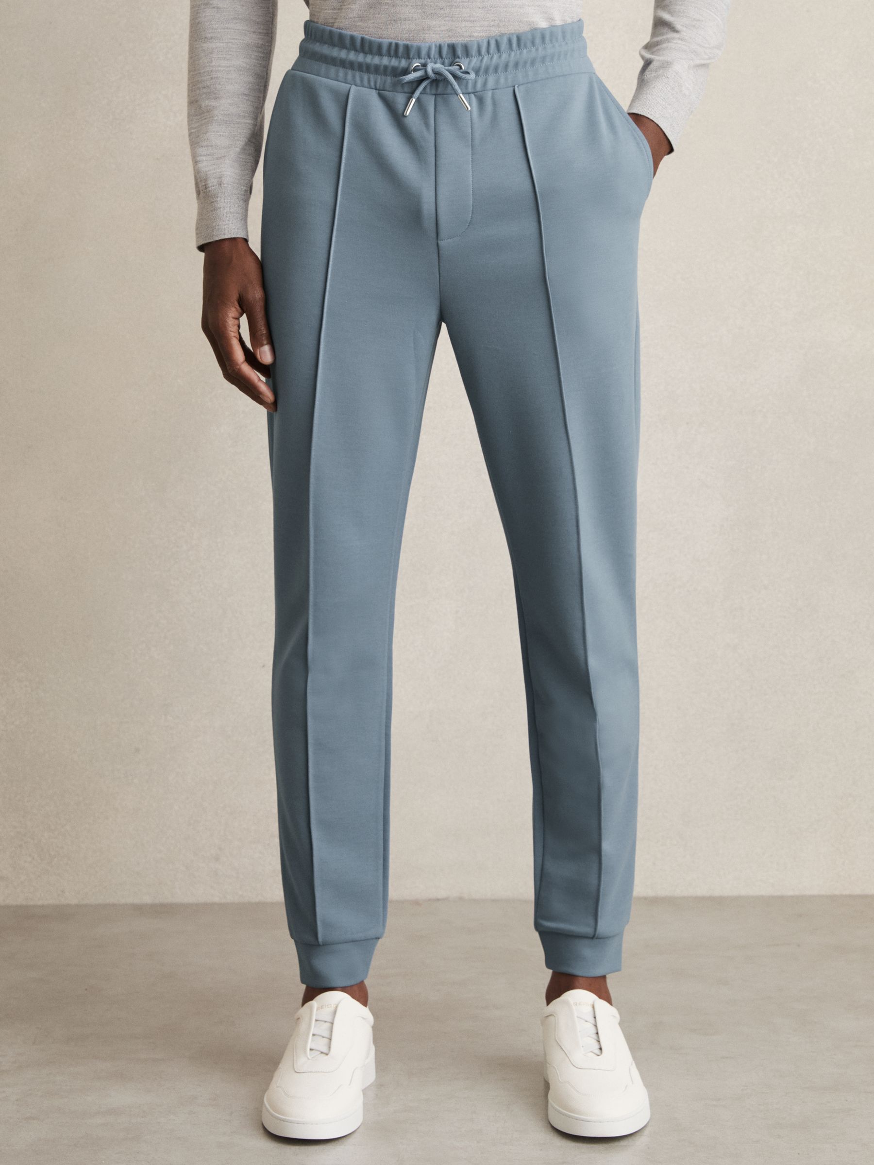 Drawstring Jersey Joggers in Airforce Blue - Image 3 of 6