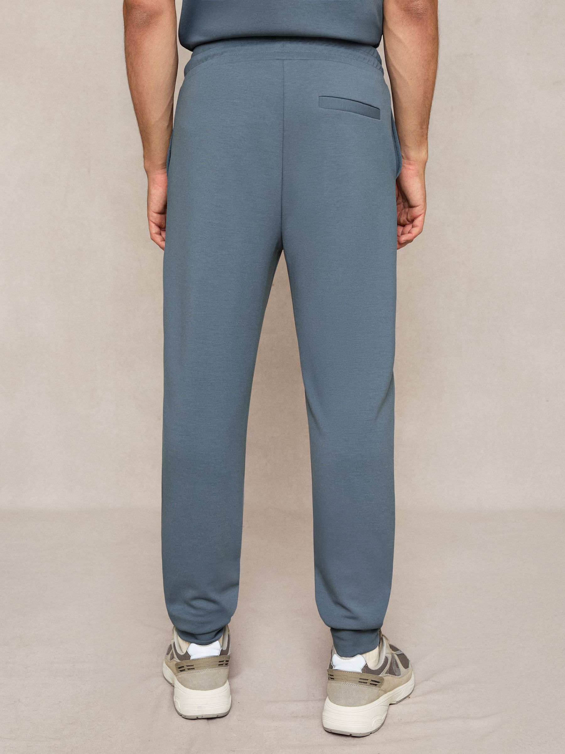 Stretch-Jersey Tailored Joggers in Airforce Blue - image 4